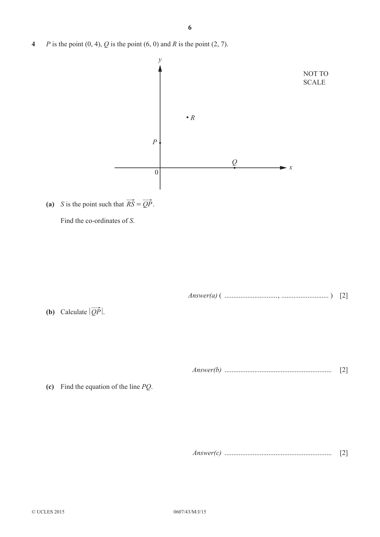 Cambridge IGCSE Mathematics - International 0607 2015 May/June Paper 4 · Variant 3 question paper, page 6 of 20