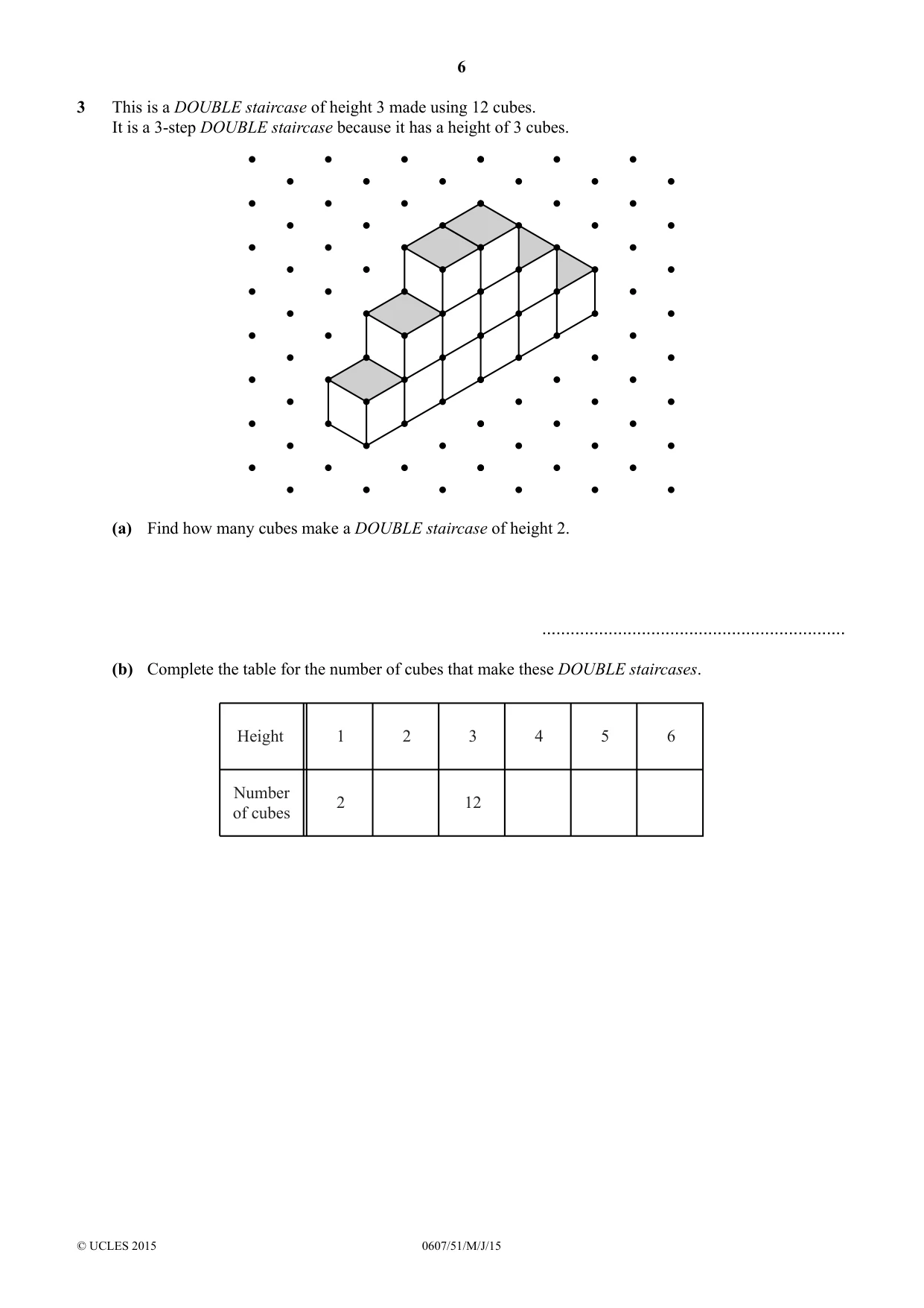 Cambridge IGCSE Mathematics - International 0607 2015 May/June Paper 5 · Variant 1 question paper, page 6 of 8