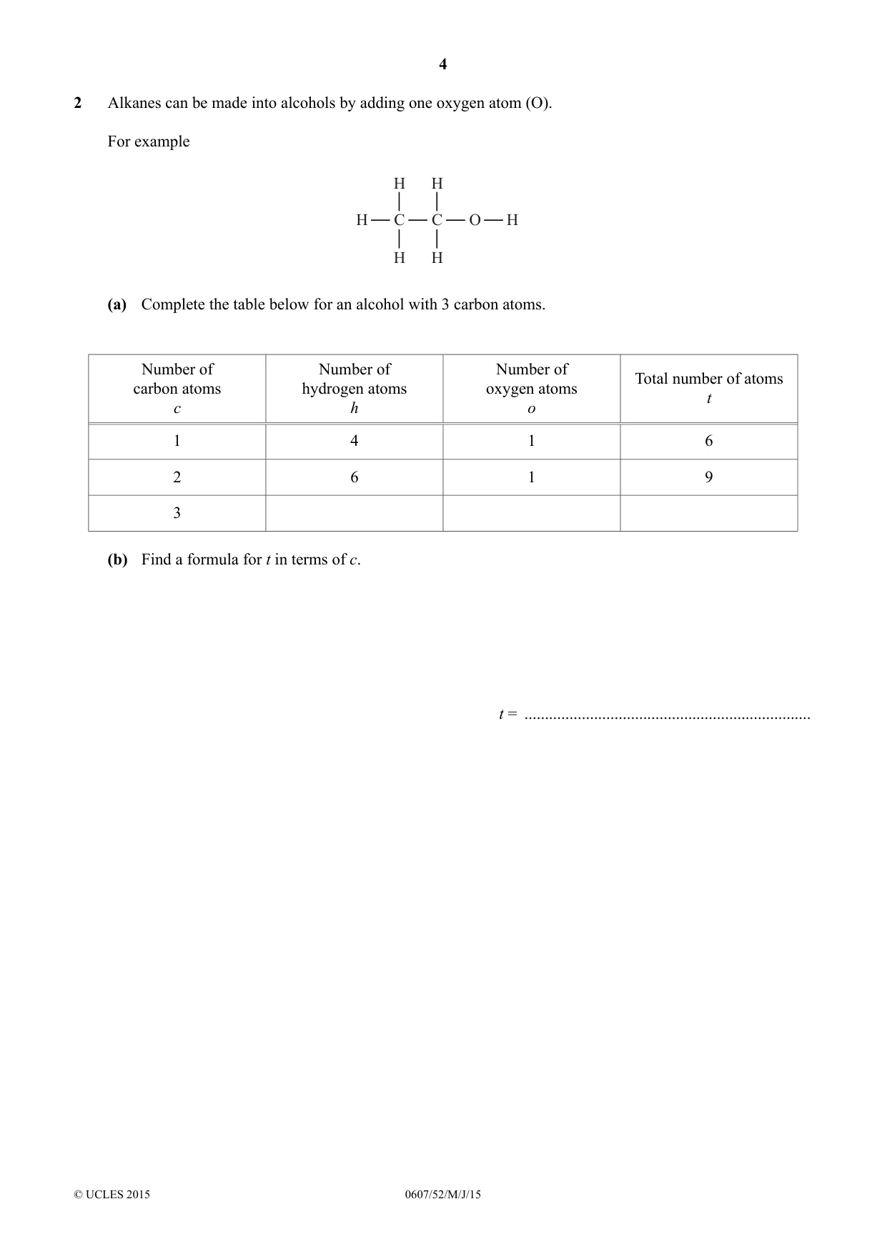 Cambridge IGCSE Mathematics - International 0607 2015 May/June Paper 5 · Variant 2 question paper, page 4 of 8