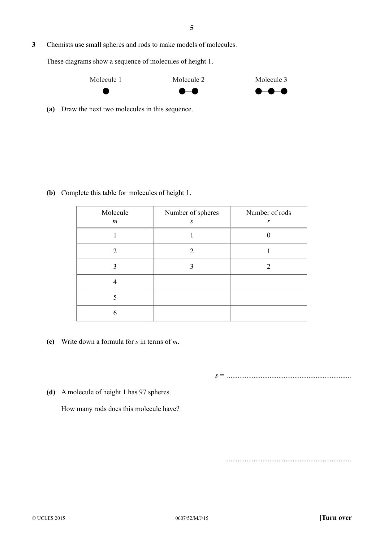 Cambridge IGCSE Mathematics - International 0607 2015 May/June Paper 5 · Variant 2 question paper, page 5 of 8