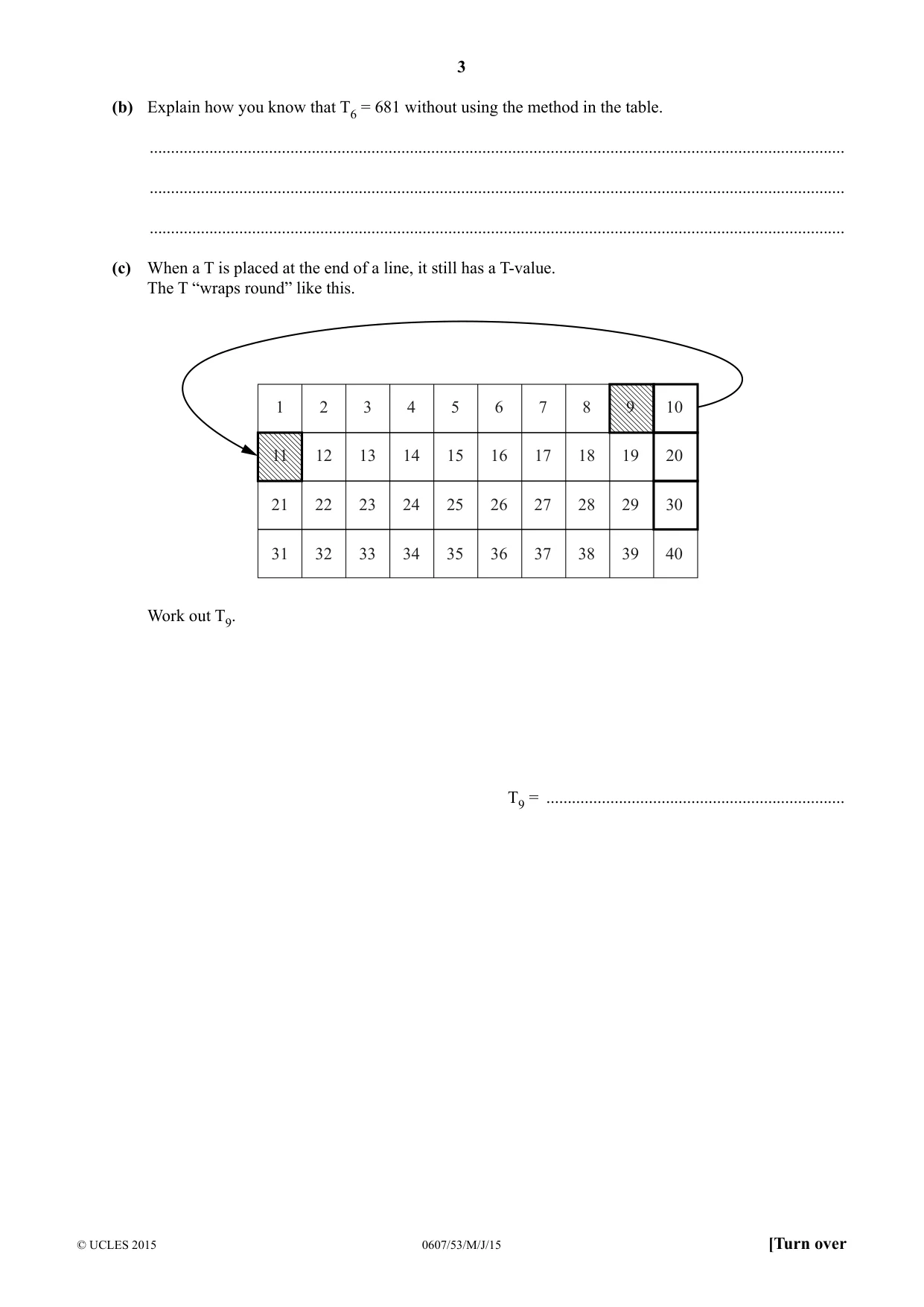 Cambridge IGCSE Mathematics - International 0607 2015 May/June Paper 5 · Variant 3 question paper, page 3 of 8
