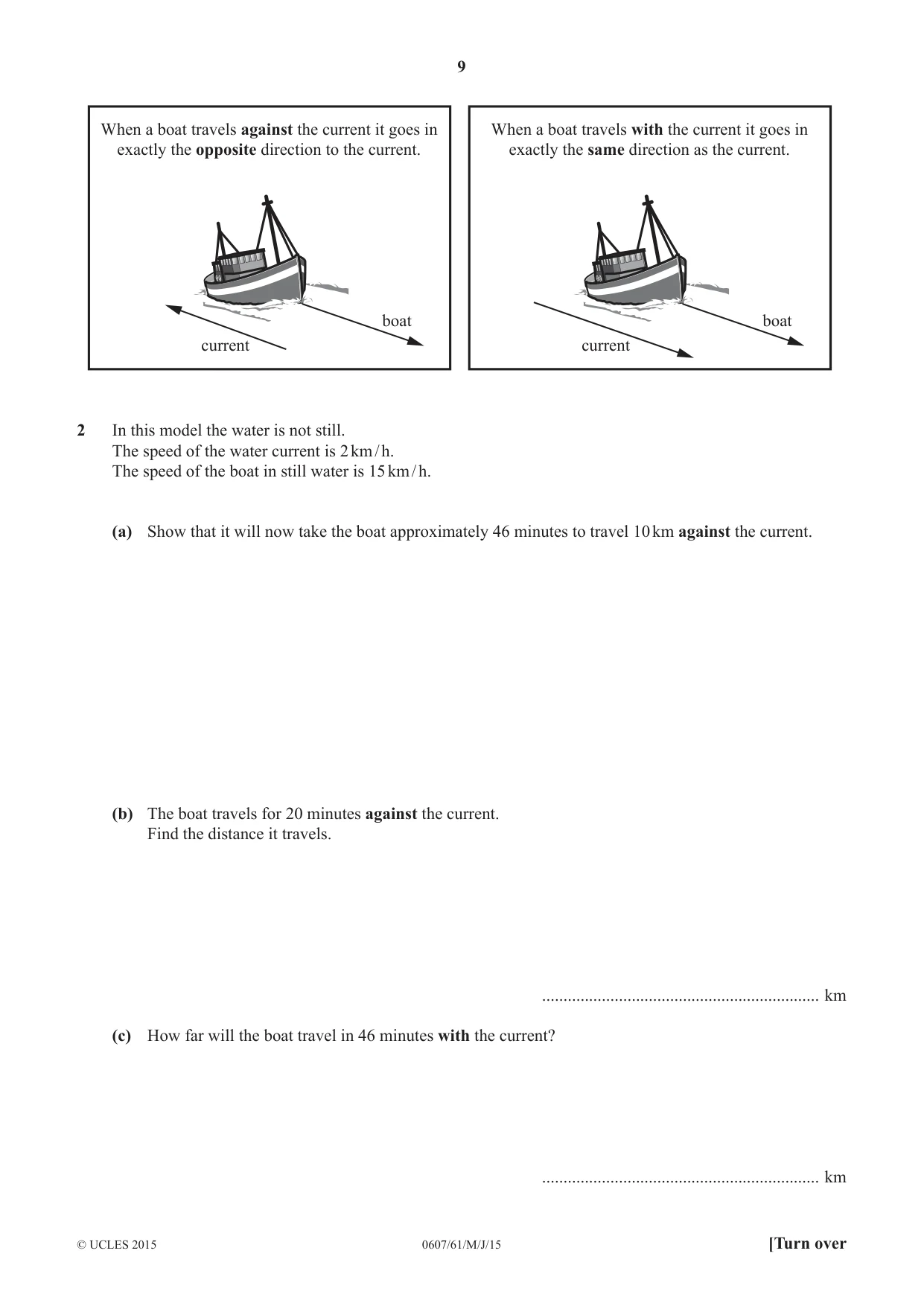 Cambridge IGCSE Mathematics - International 0607 2015 May/June Paper 6 · Variant 1 question paper, page 9 of 12