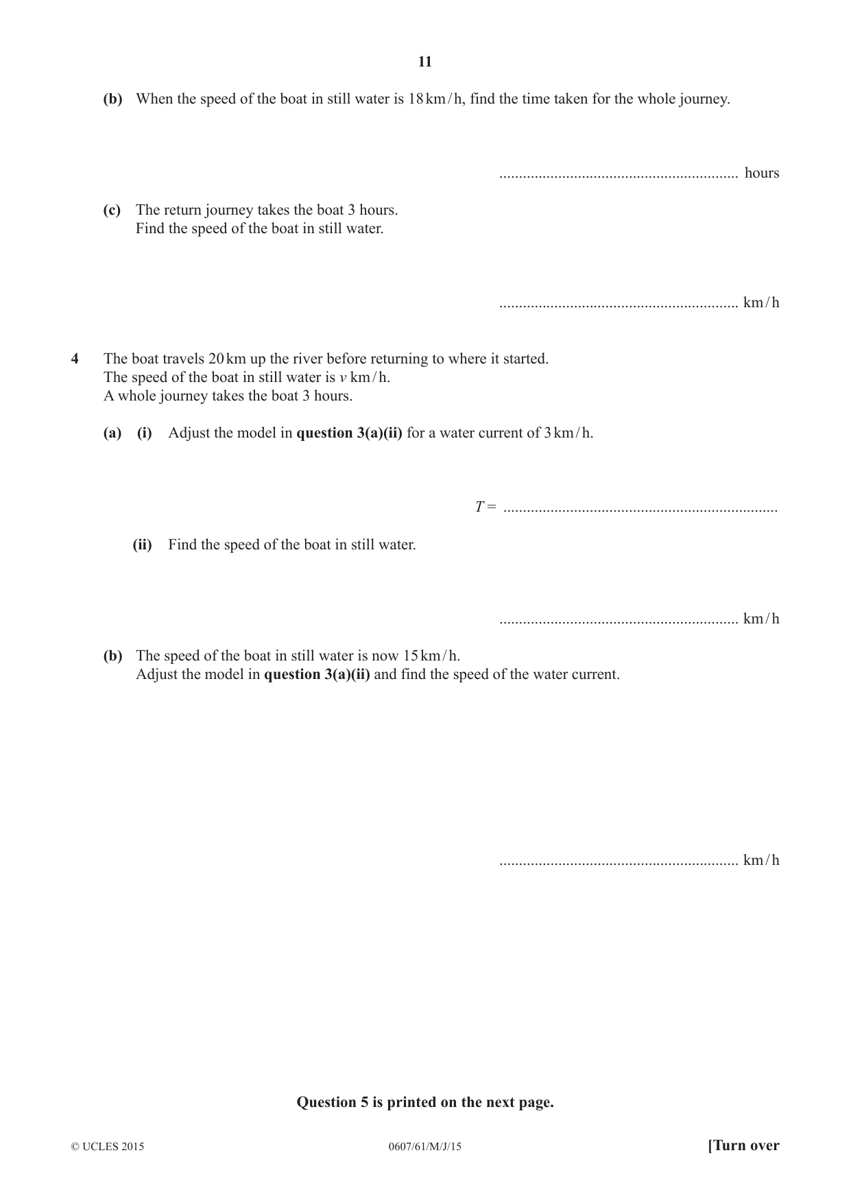 Cambridge IGCSE Mathematics - International 0607 2015 May/June Paper 6 · Variant 1 question paper, page 11 of 12