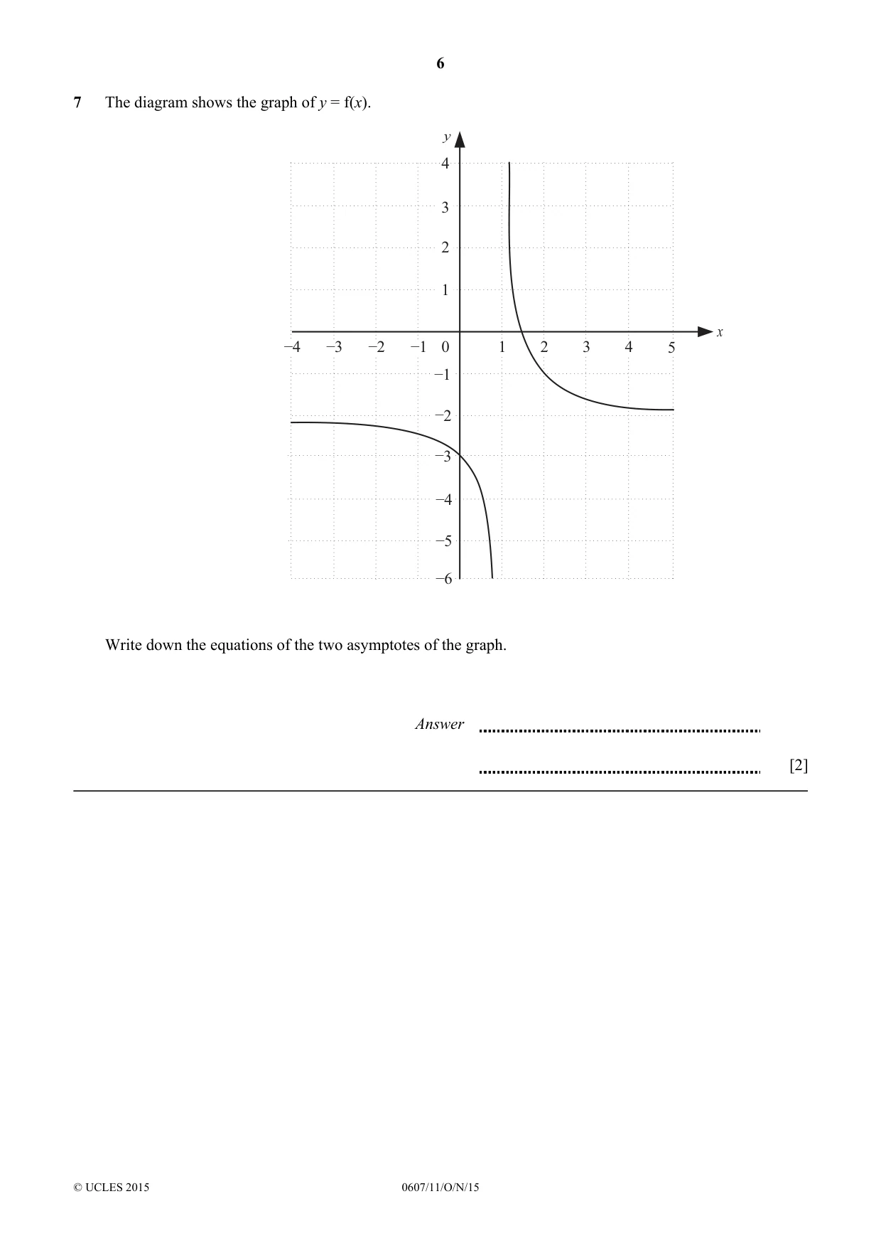 Cambridge IGCSE Mathematics - International 0607 2015 Oct/Nov Paper 1 · Variant 1 question paper, page 6 of 12