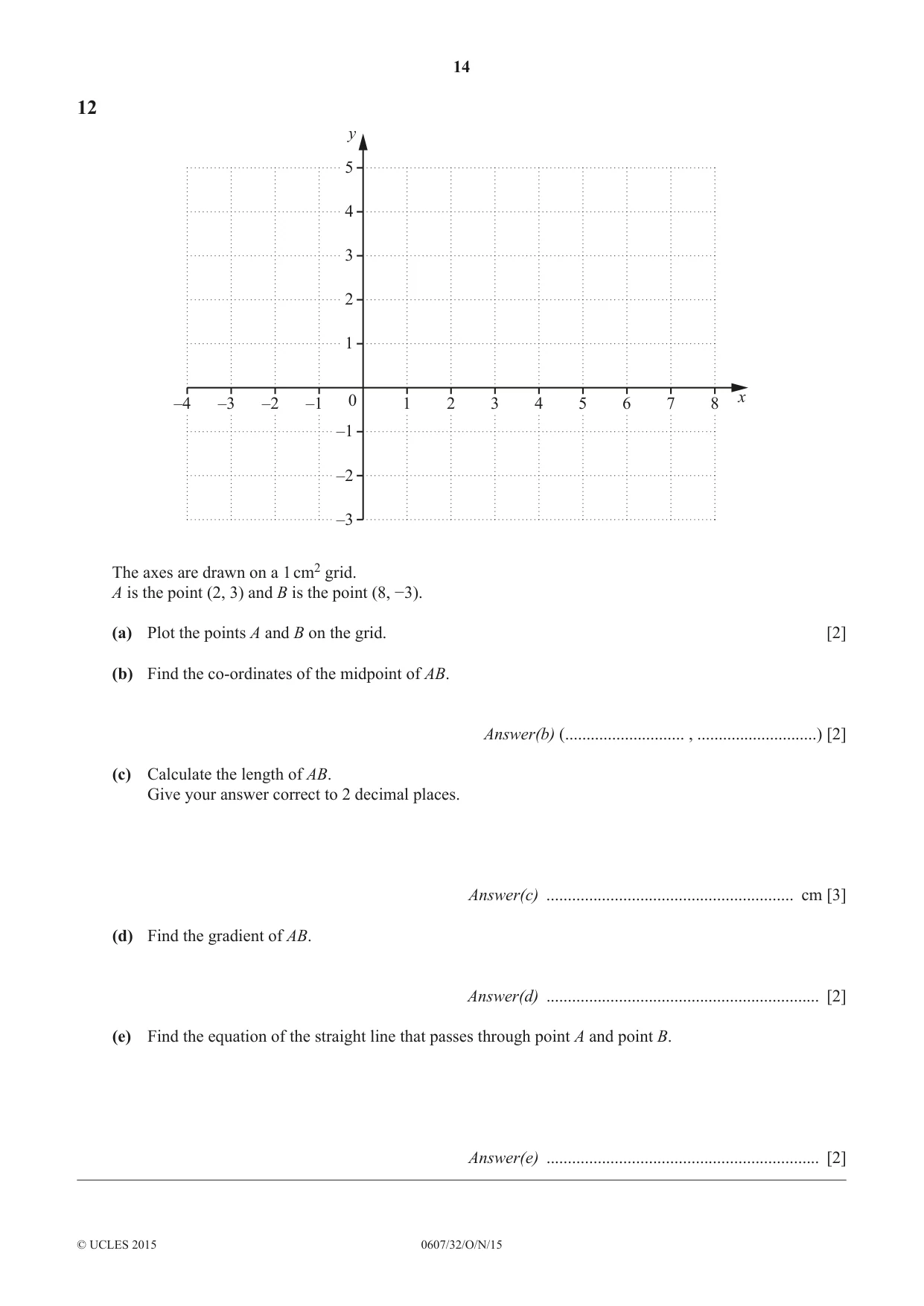 Cambridge IGCSE Mathematics - International 0607 2015 Oct/Nov Paper 3 · Variant 2 question paper, page 14 of 16