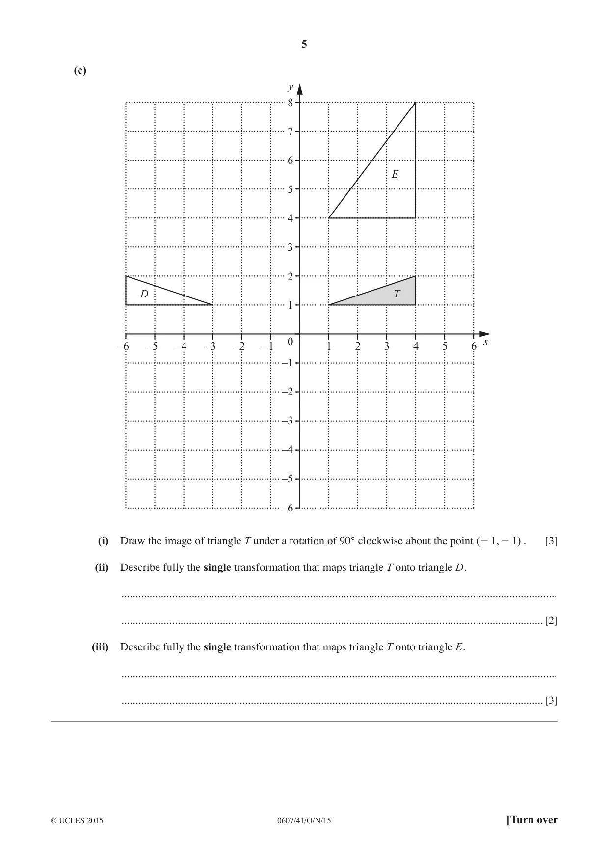 Cambridge IGCSE Mathematics - International 0607 2015 Oct/Nov Paper 4 · Variant 1 question paper, page 5 of 20