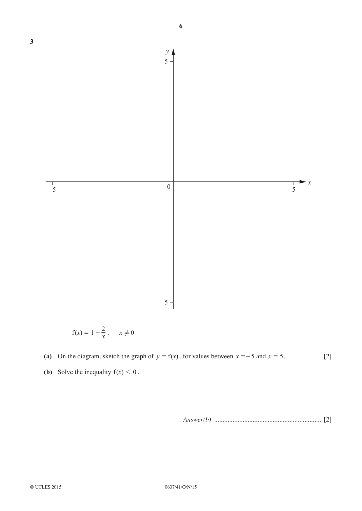 Cambridge IGCSE Mathematics - International 0607 2015 Oct/Nov Paper 4 · Variant 1 question paper, page 6 of 20