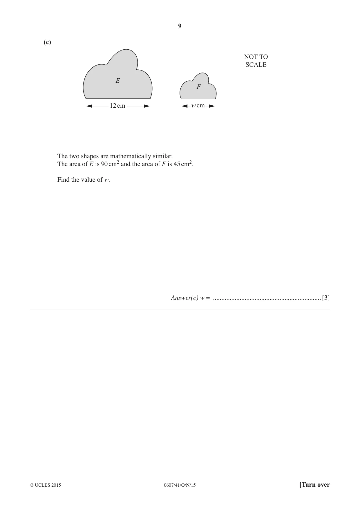 Cambridge IGCSE Mathematics - International 0607 2015 Oct/Nov Paper 4 · Variant 1 question paper, page 9 of 20