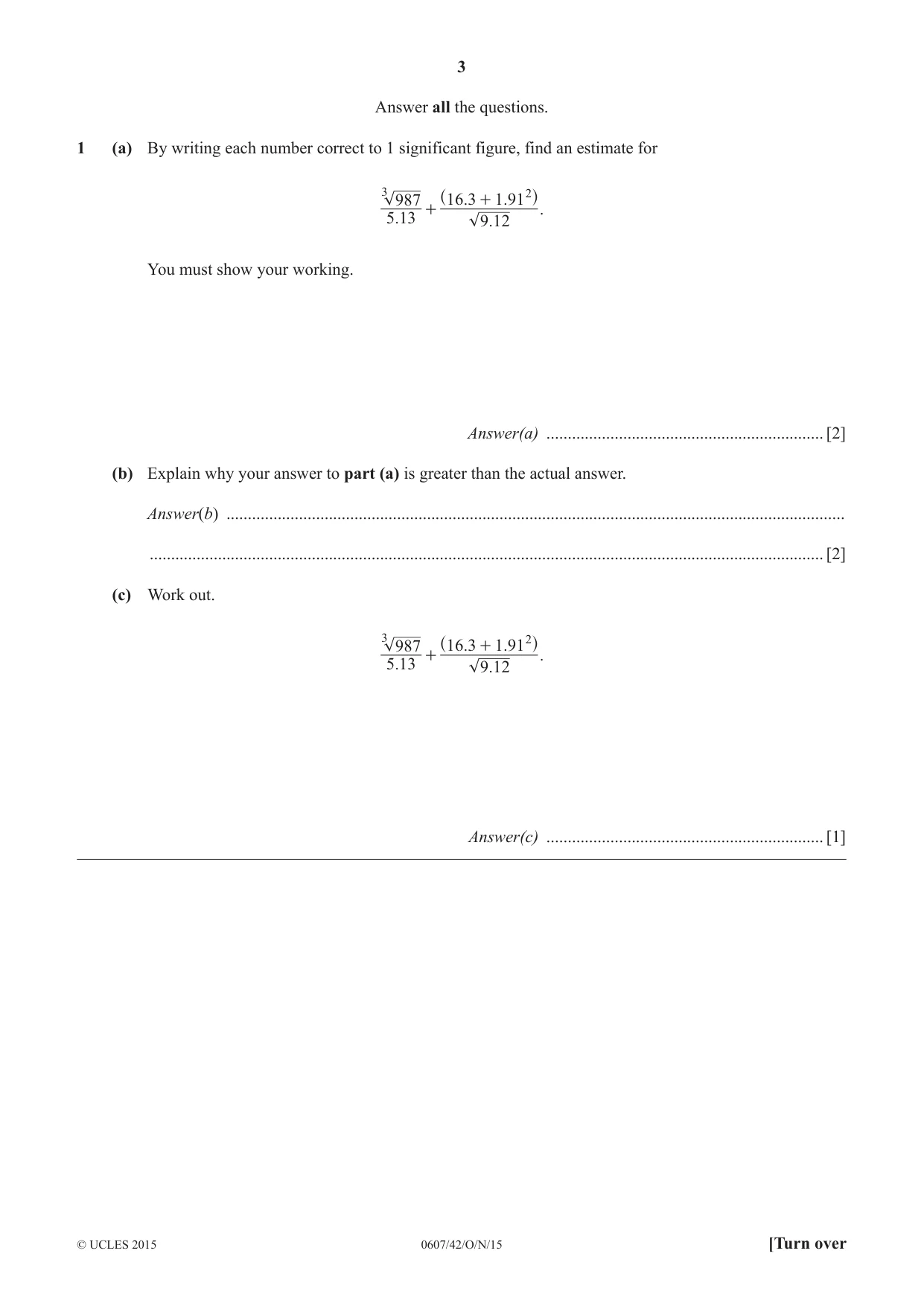Cambridge IGCSE Mathematics - International 0607 2015 Oct/Nov Paper 4 · Variant 2 question paper, page 3 of 20