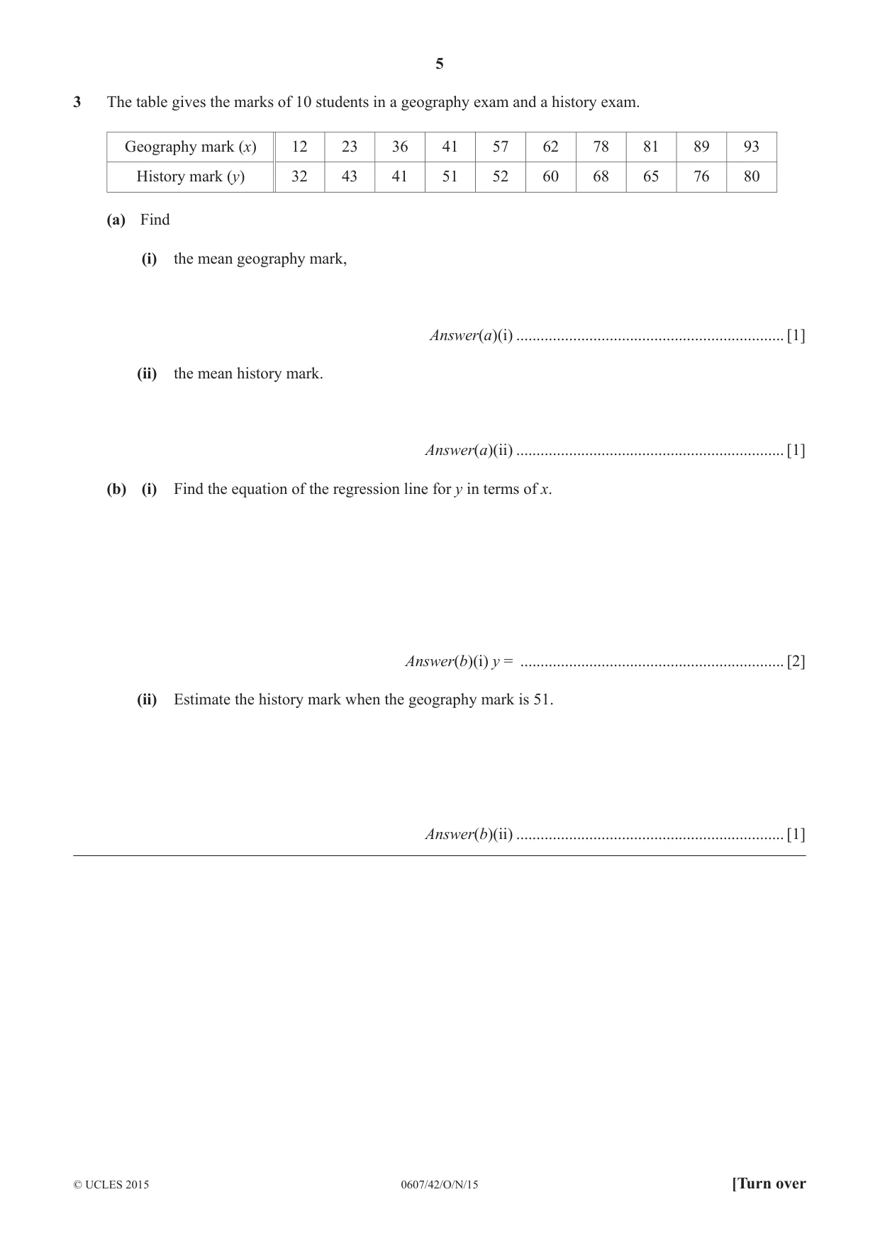 Cambridge IGCSE Mathematics - International 0607 2015 Oct/Nov Paper 4 · Variant 2 question paper, page 5 of 20