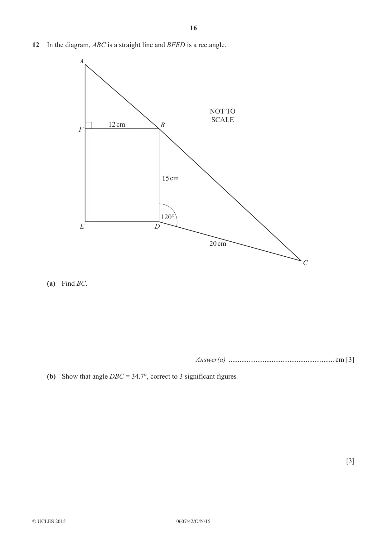 Cambridge IGCSE Mathematics - International 0607 2015 Oct/Nov Paper 4 · Variant 2 question paper, page 16 of 20