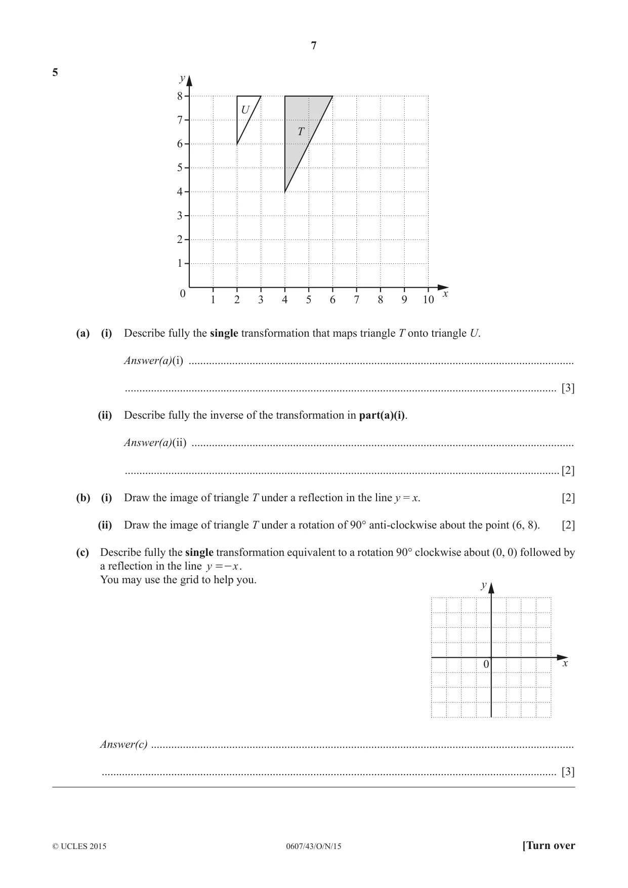 Cambridge IGCSE Mathematics - International 0607 2015 Oct/Nov Paper 4 · Variant 3 question paper, page 7 of 16