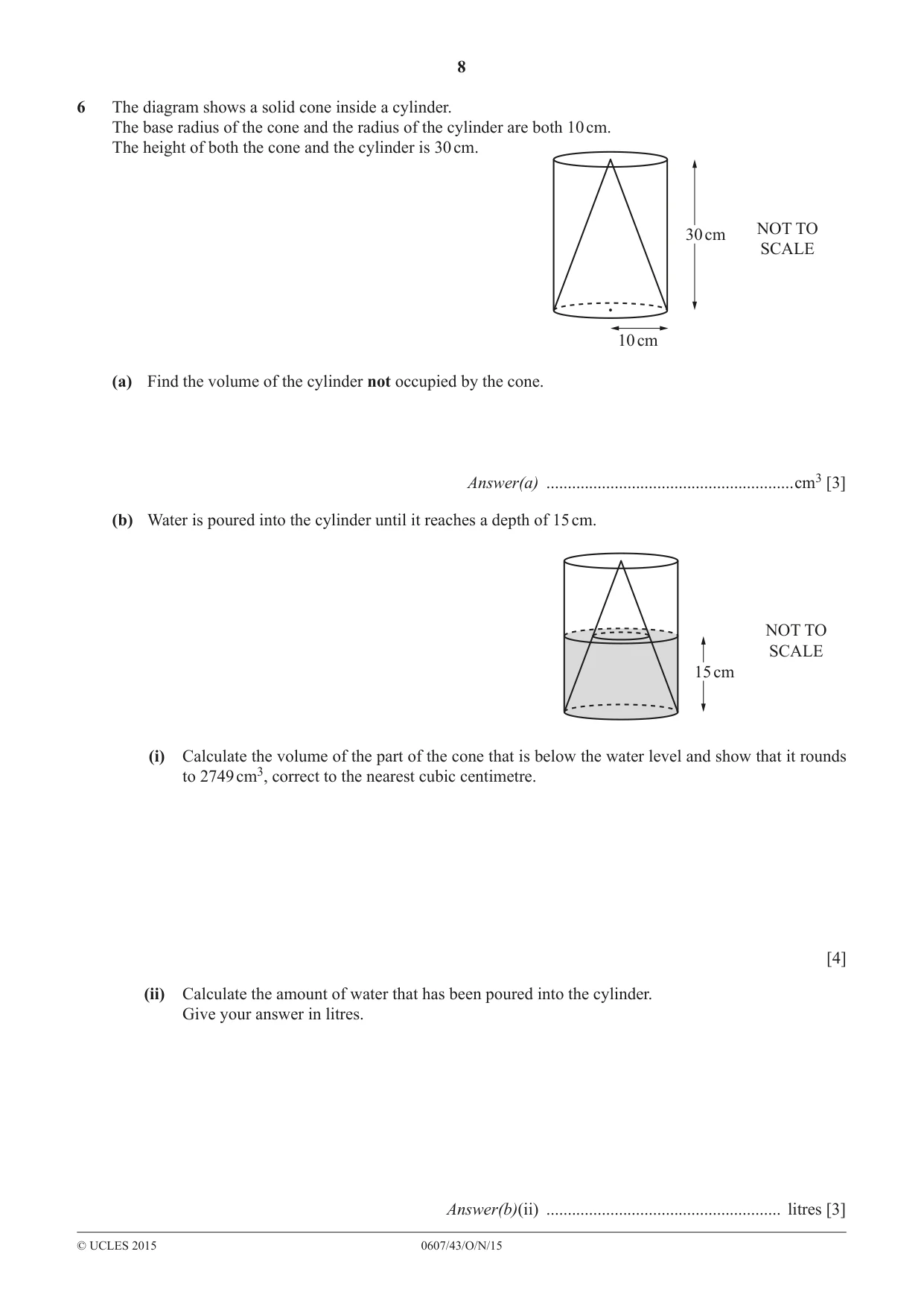 Cambridge IGCSE Mathematics - International 0607 2015 Oct/Nov Paper 4 · Variant 3 question paper, page 8 of 16