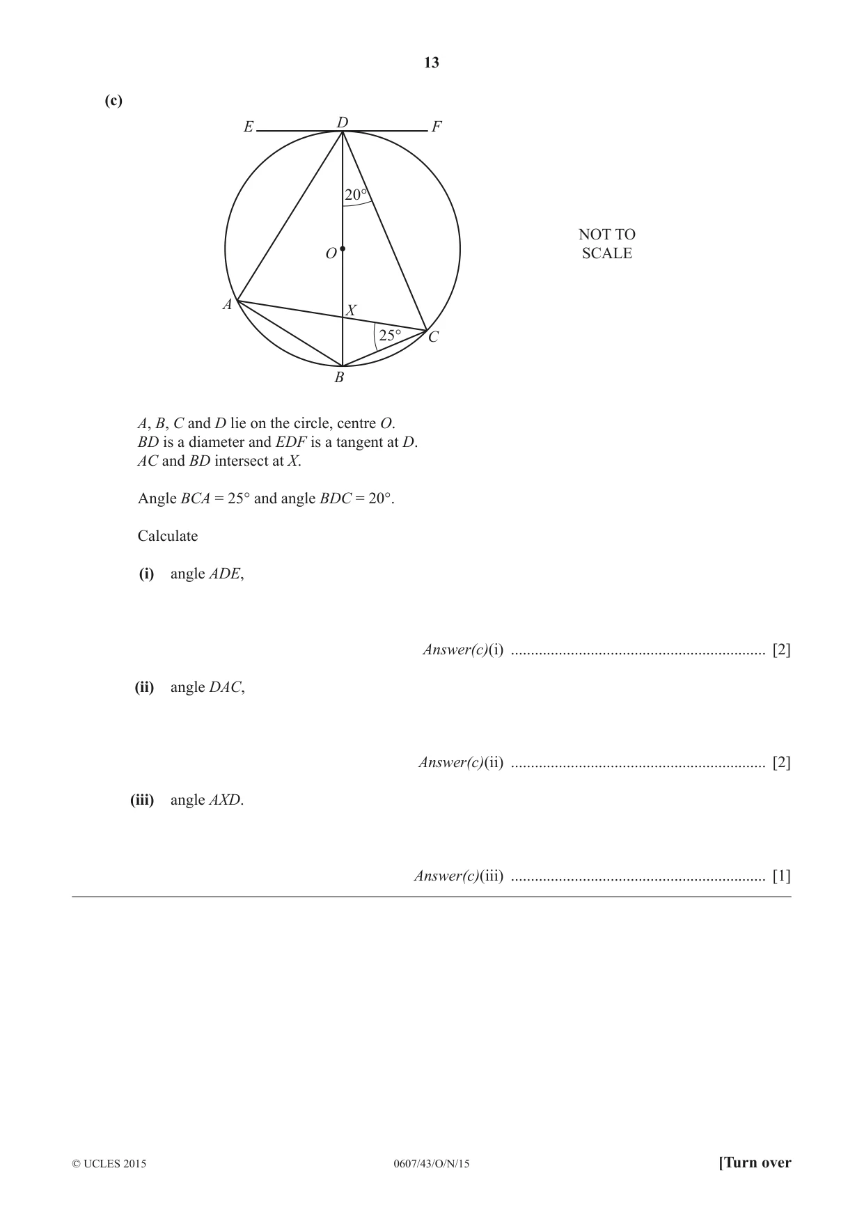 Cambridge IGCSE Mathematics - International 0607 2015 Oct/Nov Paper 4 · Variant 3 question paper, page 13 of 16