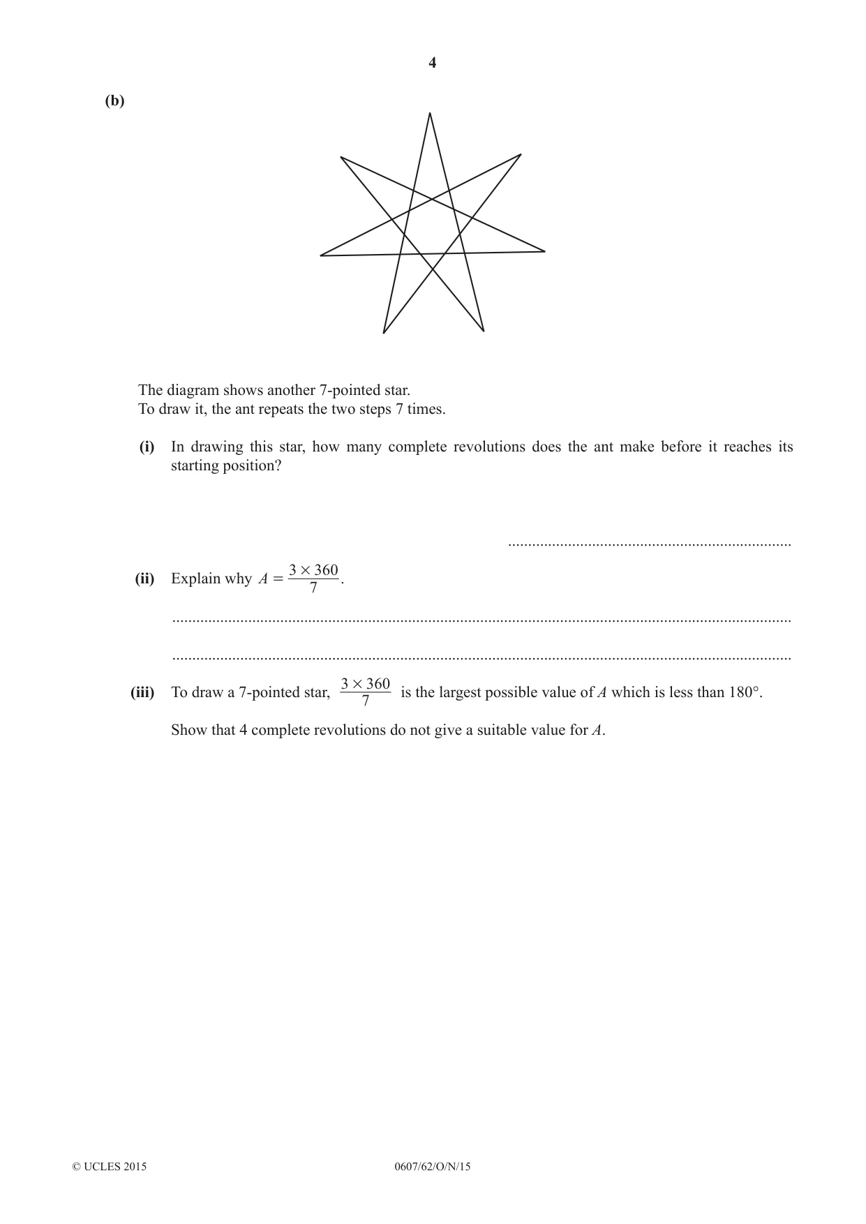 Cambridge IGCSE Mathematics - International 0607 2015 Oct/Nov Paper 6 · Variant 2 question paper, page 4 of 12