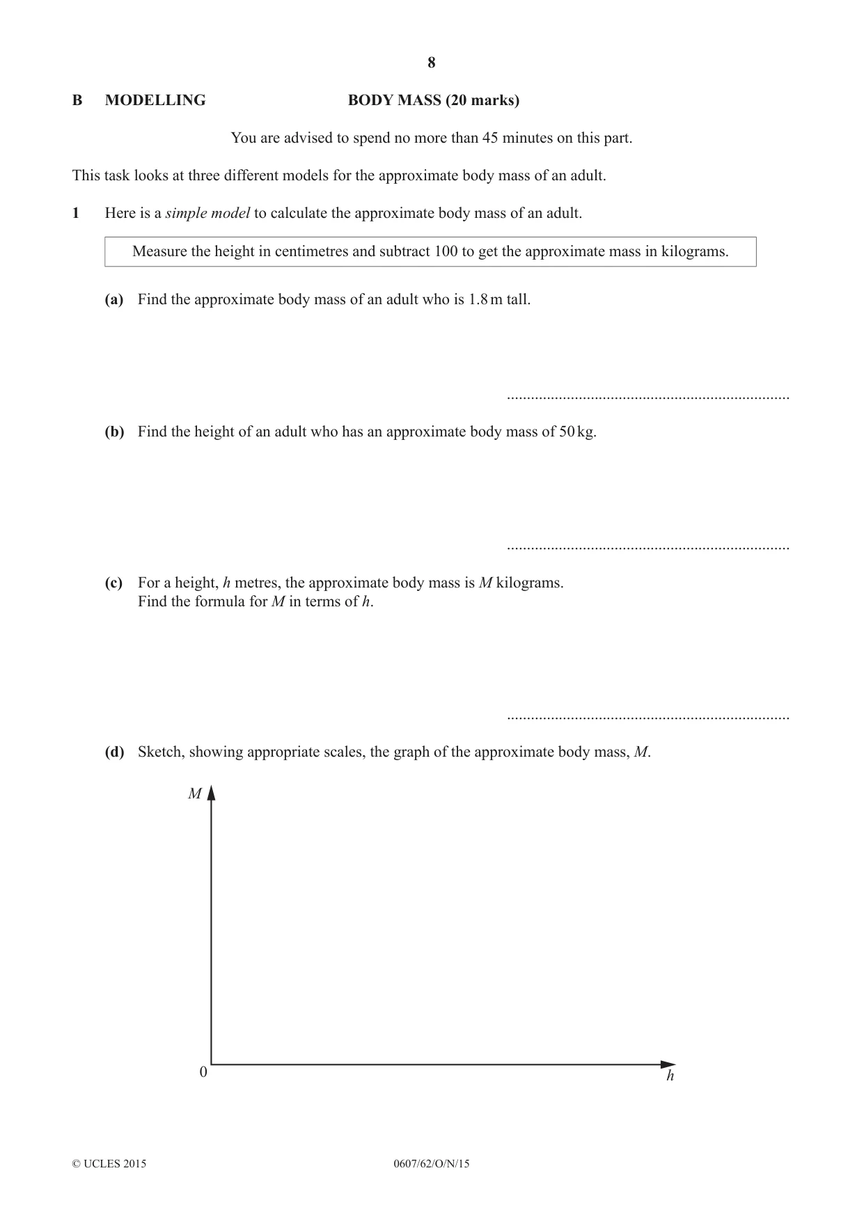 Cambridge IGCSE Mathematics - International 0607 2015 Oct/Nov Paper 6 · Variant 2 question paper, page 8 of 12
