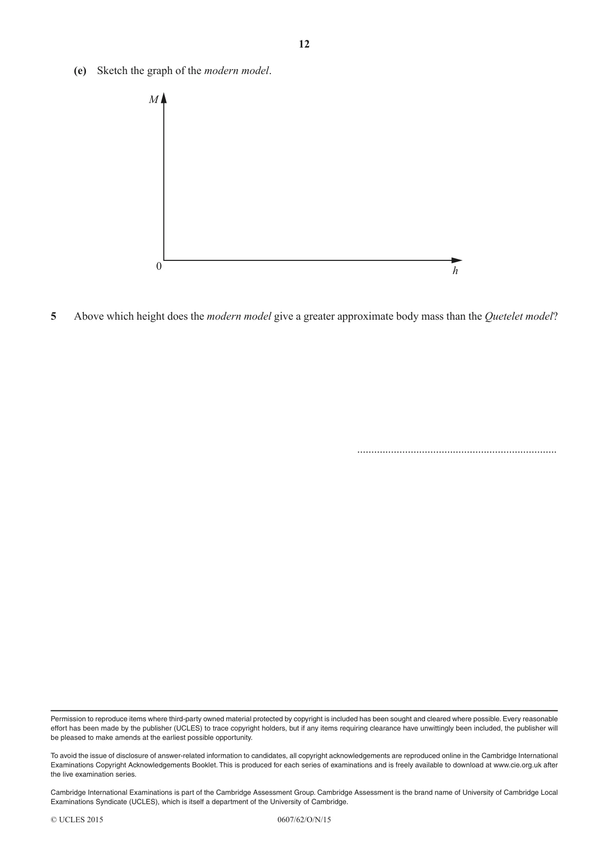Cambridge IGCSE Mathematics - International 0607 2015 Oct/Nov Paper 6 · Variant 2 question paper, page 12 of 12
