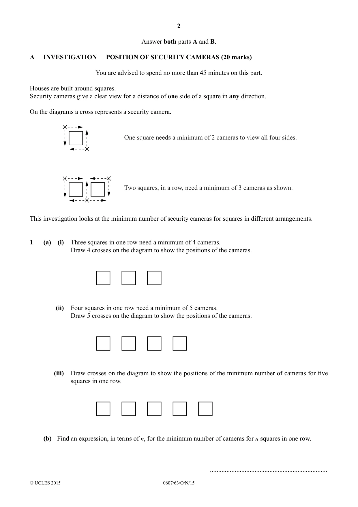 Cambridge IGCSE Mathematics - International 0607 2015 Oct/Nov Paper 6 · Variant 3 question paper, page 2 of 12