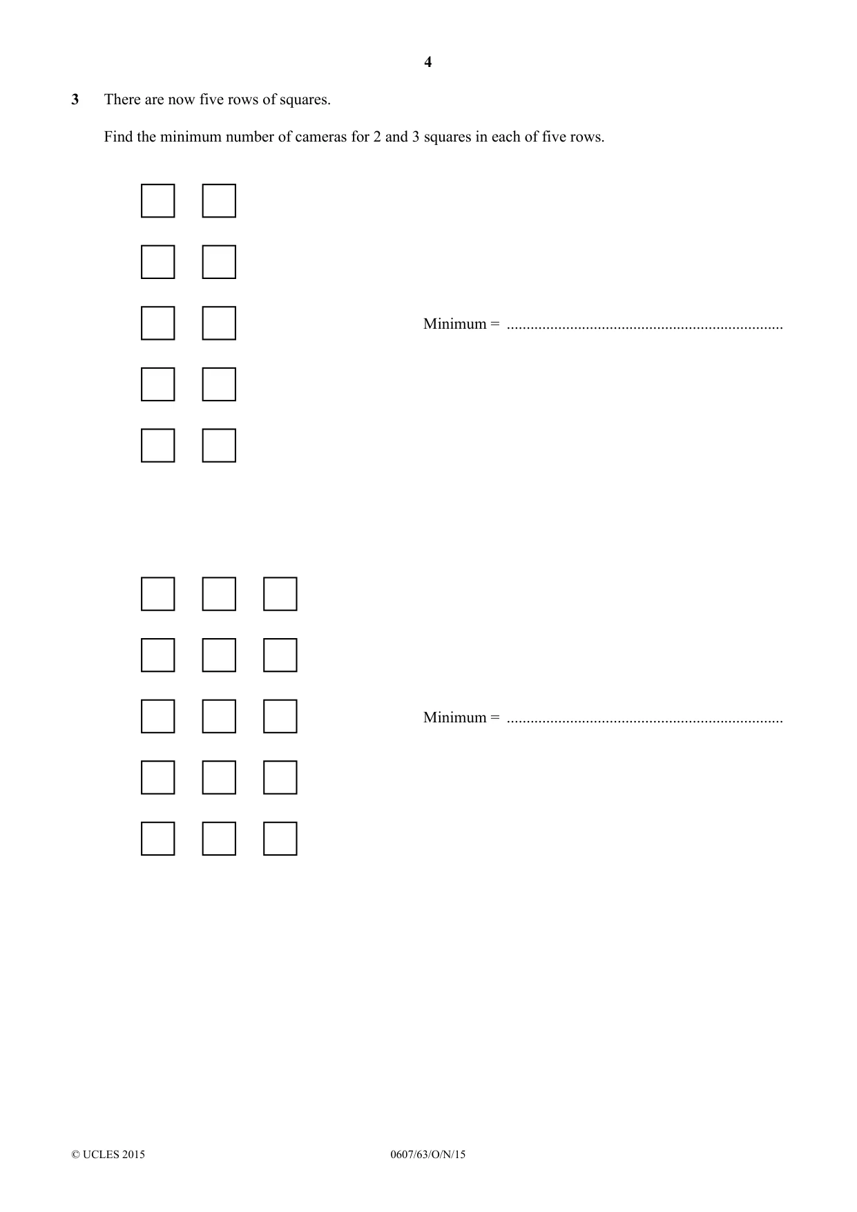 Cambridge IGCSE Mathematics - International 0607 2015 Oct/Nov Paper 6 · Variant 3 question paper, page 4 of 12