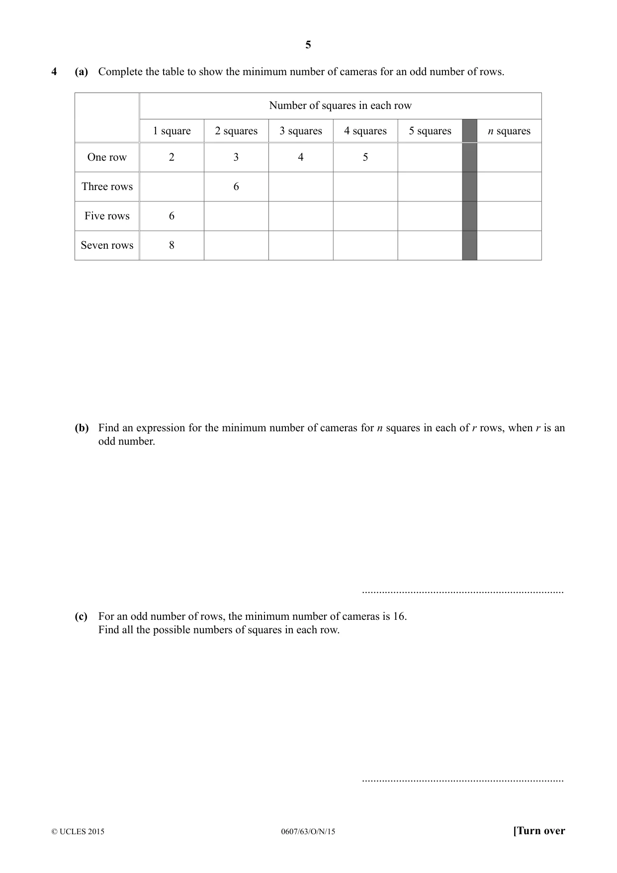 Cambridge IGCSE Mathematics - International 0607 2015 Oct/Nov Paper 6 · Variant 3 question paper, page 5 of 12