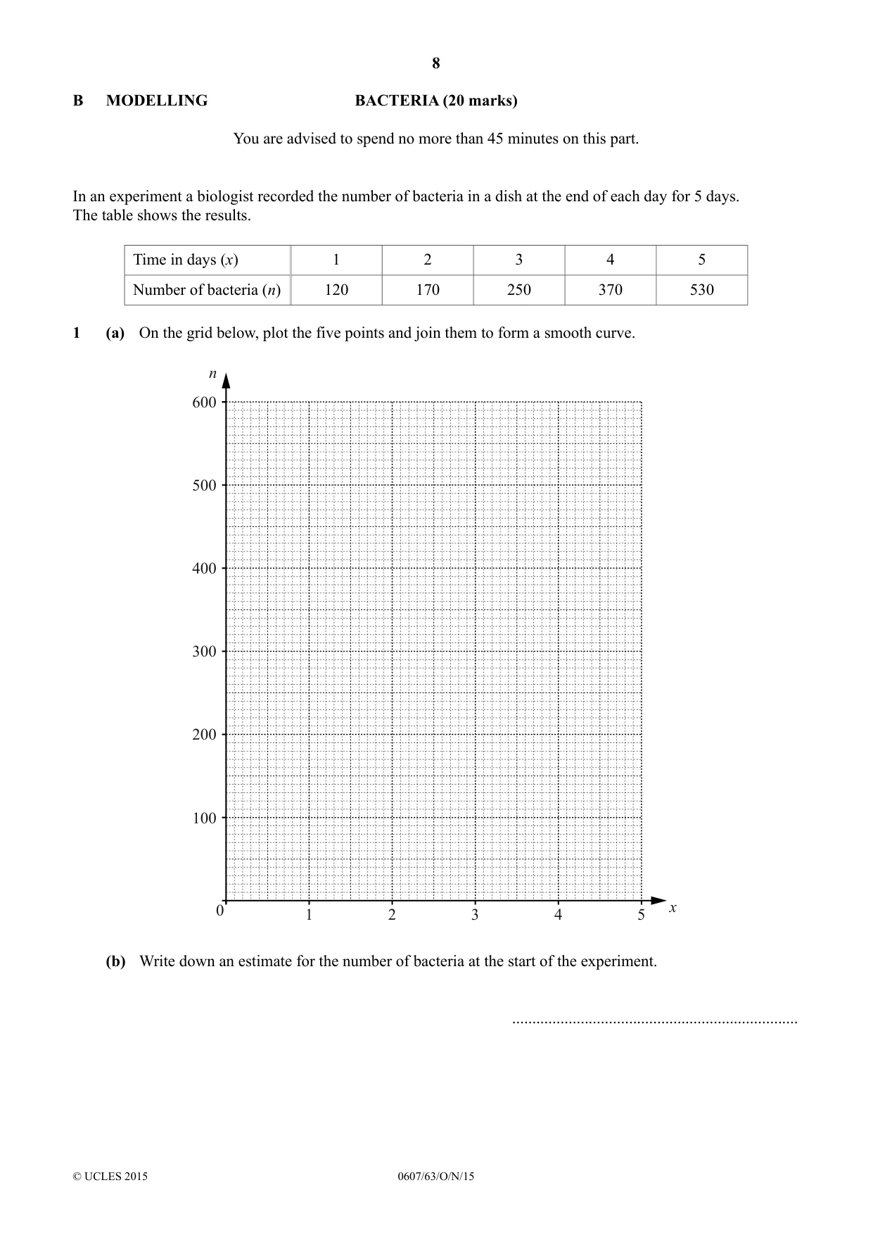 Cambridge IGCSE Mathematics - International 0607 2015 Oct/Nov Paper 6 · Variant 3 question paper, page 8 of 12
