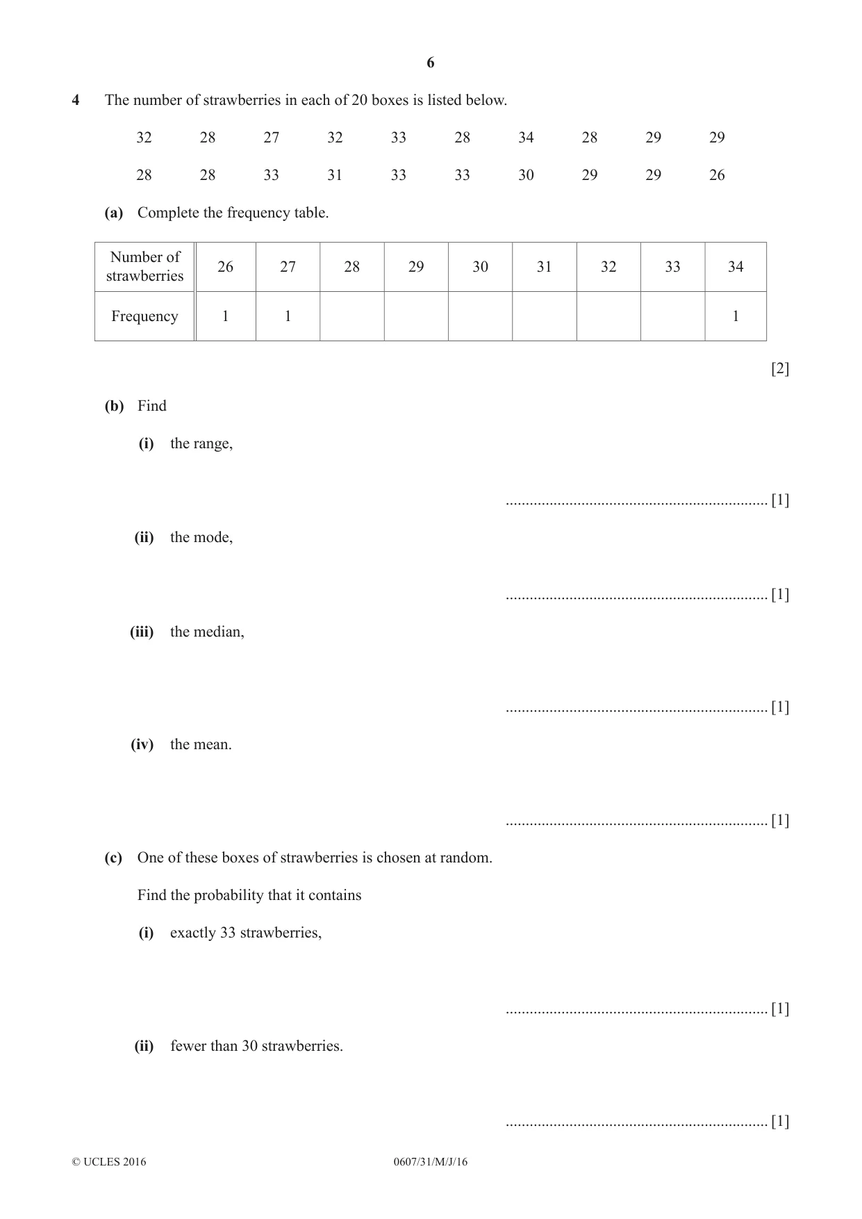 Cambridge IGCSE Mathematics - International 0607 2016 May/June Paper 3 · Variant 1 question paper, page 6 of 16