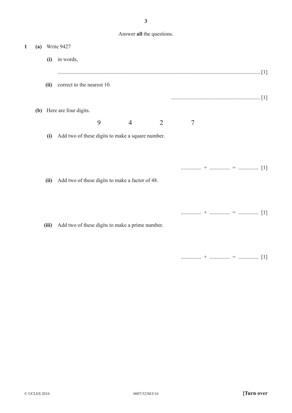 Cambridge IGCSE Mathematics - International 0607 2016 May/June Paper 3 · Variant 2 question paper, page 3 of 20