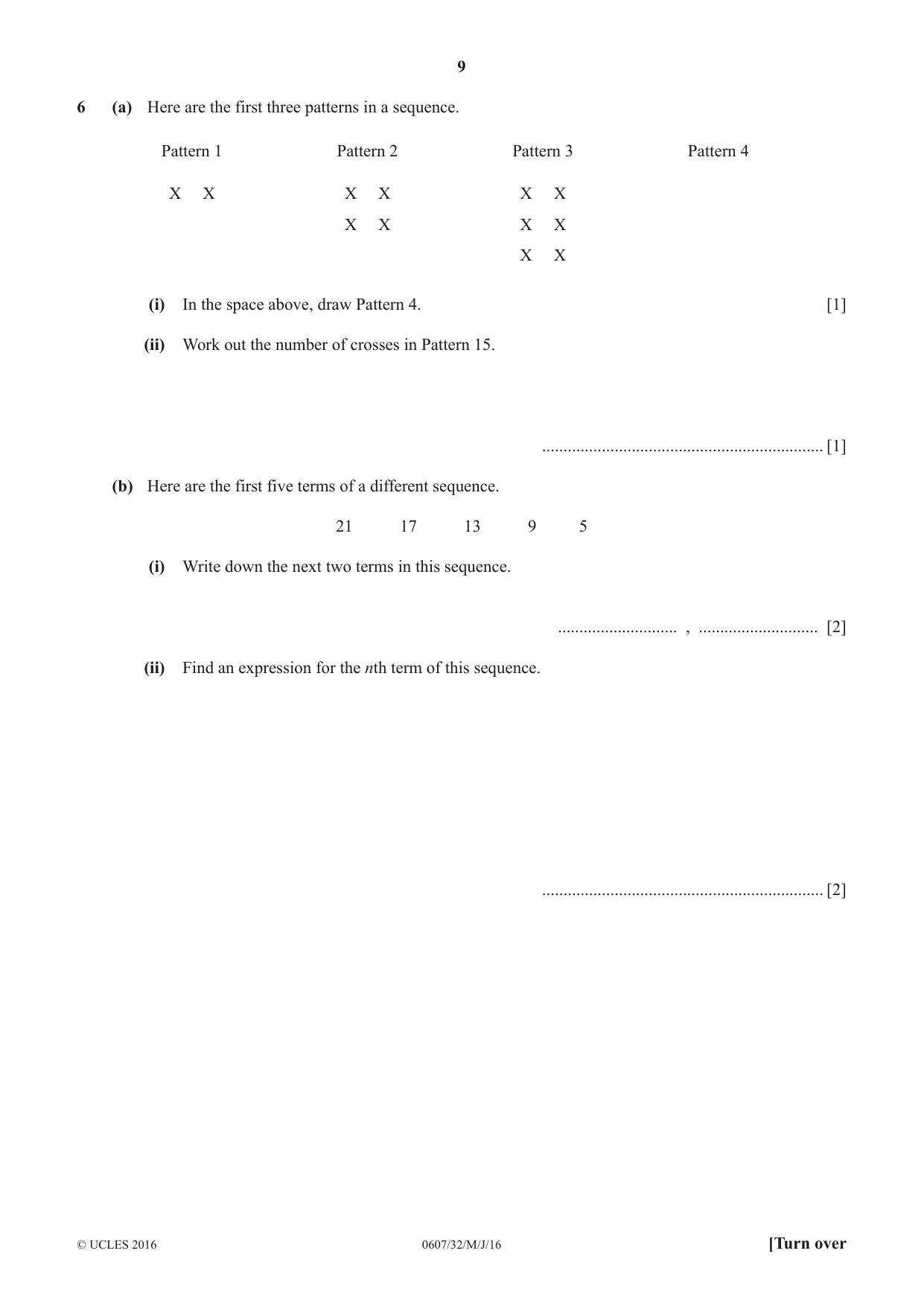 Cambridge IGCSE Mathematics - International 0607 2016 May/June Paper 3 · Variant 2 question paper, page 9 of 20
