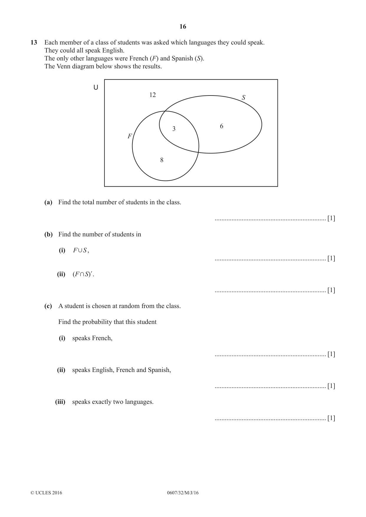 Cambridge IGCSE Mathematics - International 0607 2016 May/June Paper 3 · Variant 2 question paper, page 16 of 20
