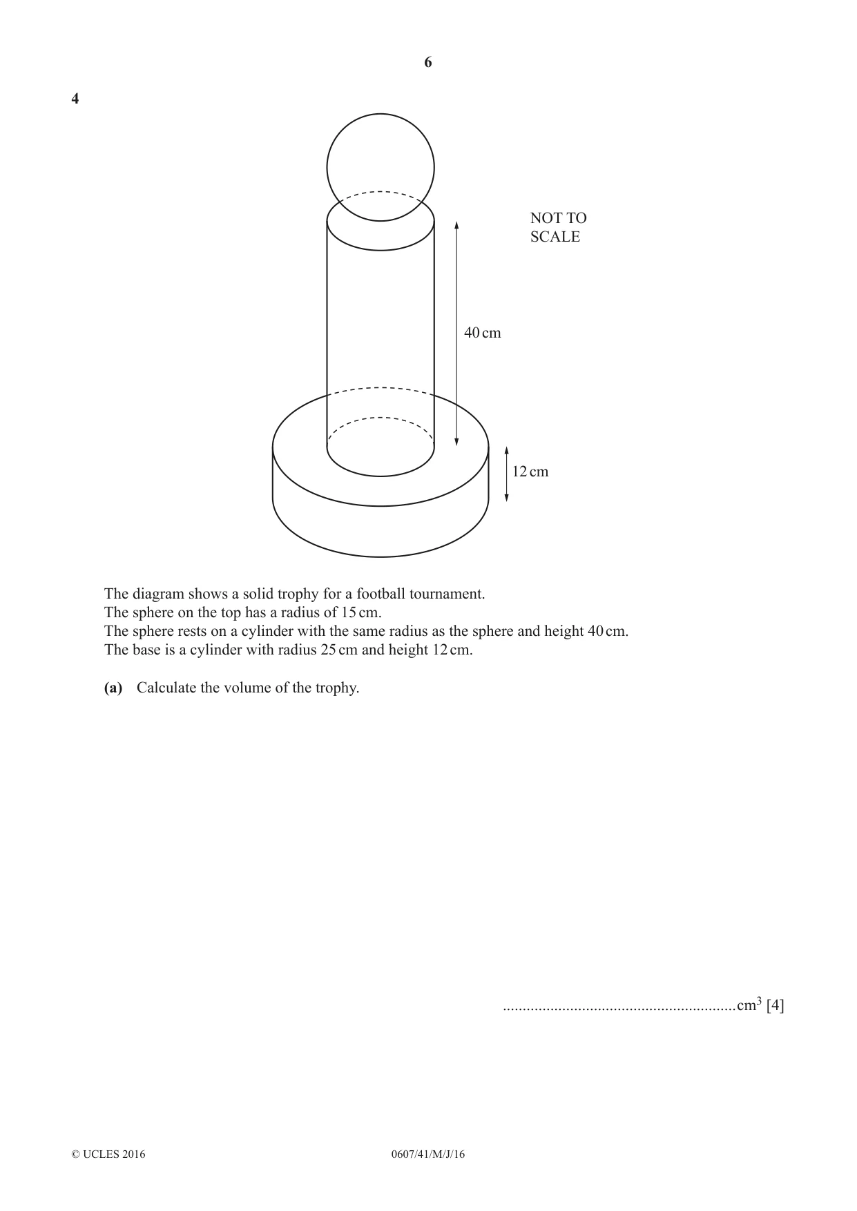 Cambridge IGCSE Mathematics - International 0607 2016 May/June Paper 4 · Variant 1 question paper, page 6 of 20