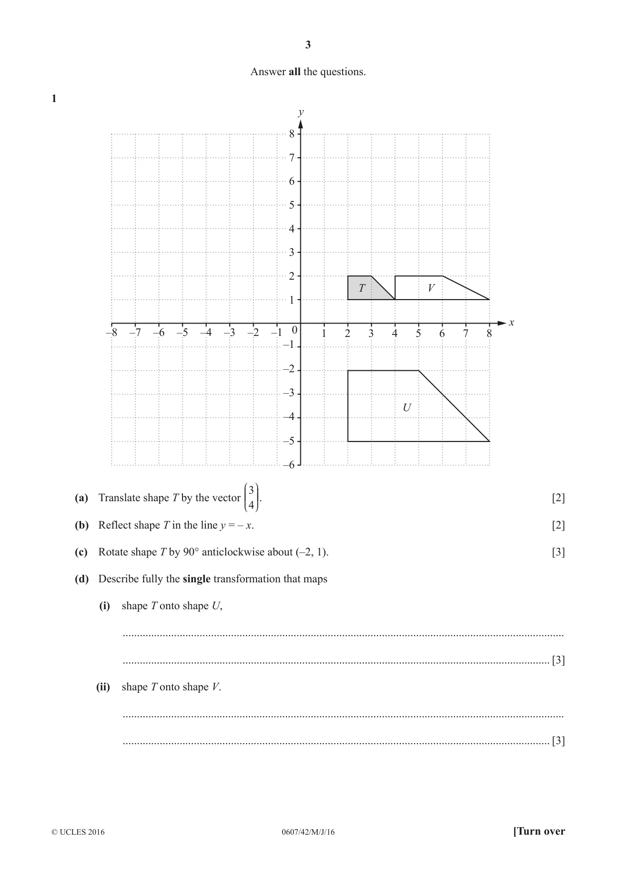 Cambridge IGCSE Mathematics - International 0607 2016 May/June Paper 4 · Variant 2 question paper, page 3 of 16