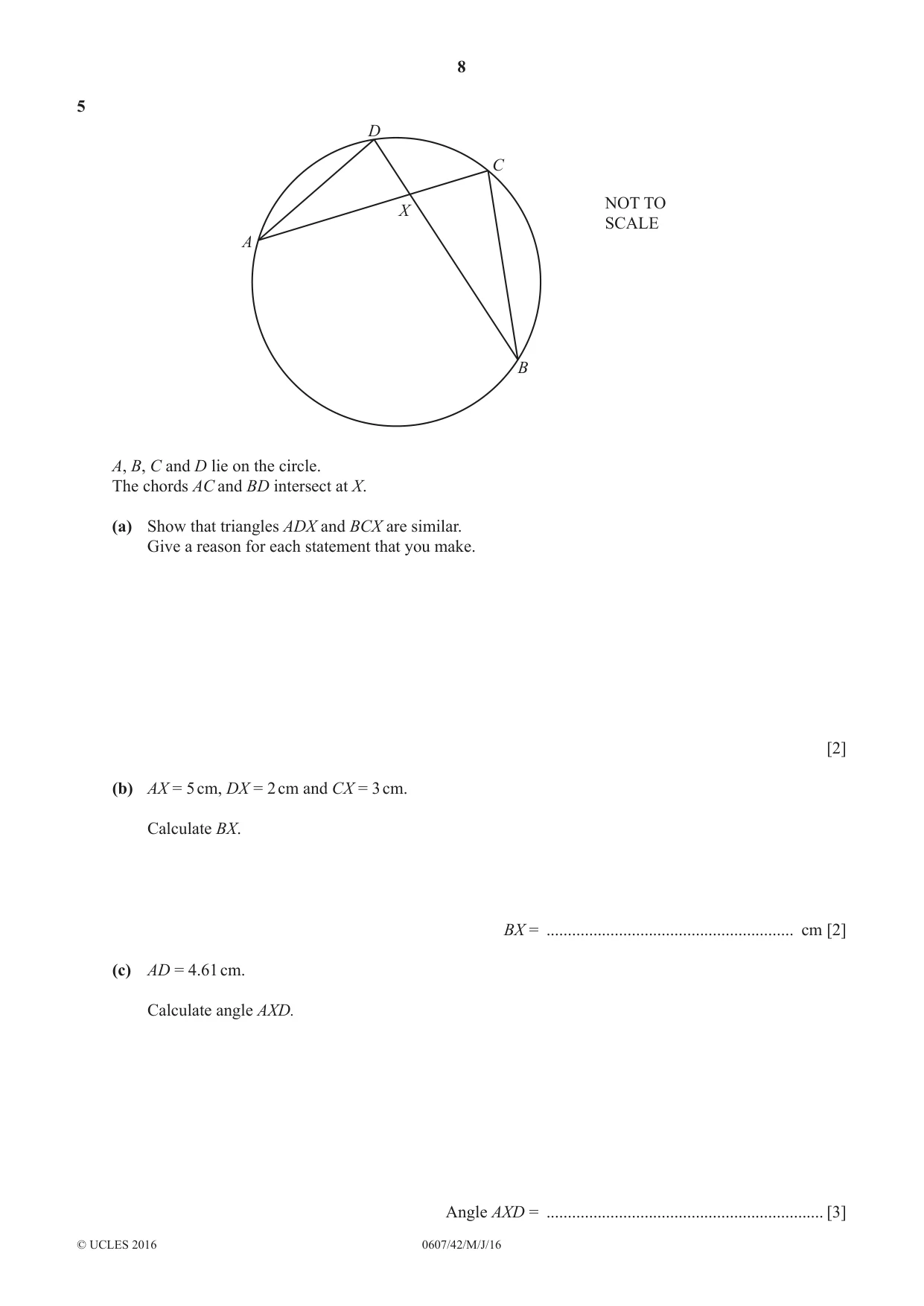 Cambridge IGCSE Mathematics - International 0607 2016 May/June Paper 4 · Variant 2 question paper, page 8 of 16