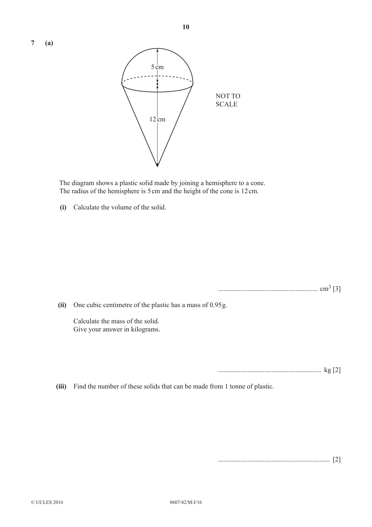 Cambridge IGCSE Mathematics - International 0607 2016 May/June Paper 4 · Variant 2 question paper, page 10 of 16