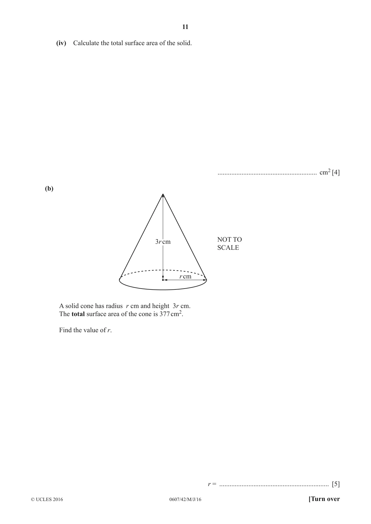 Cambridge IGCSE Mathematics - International 0607 2016 May/June Paper 4 · Variant 2 question paper, page 11 of 16