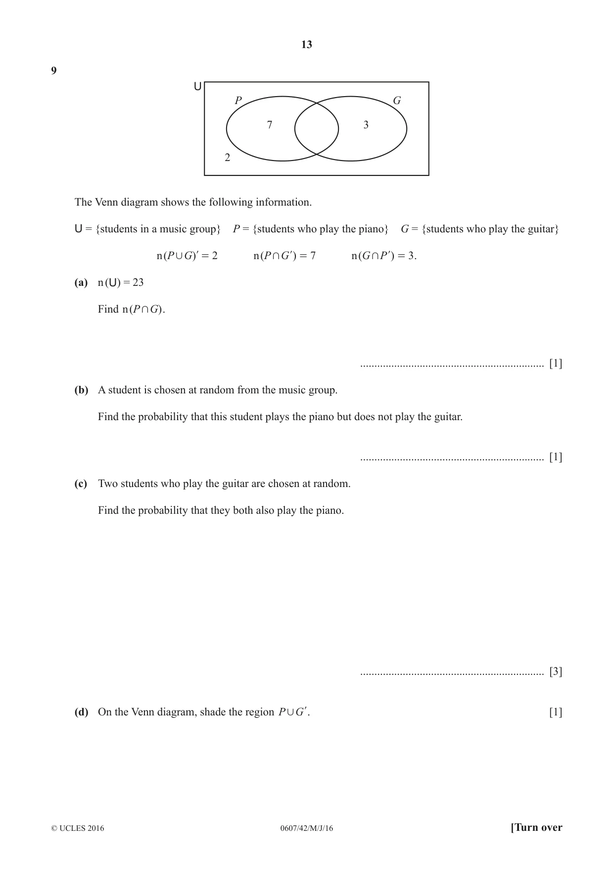 Cambridge IGCSE Mathematics - International 0607 2016 May/June Paper 4 · Variant 2 question paper, page 13 of 16