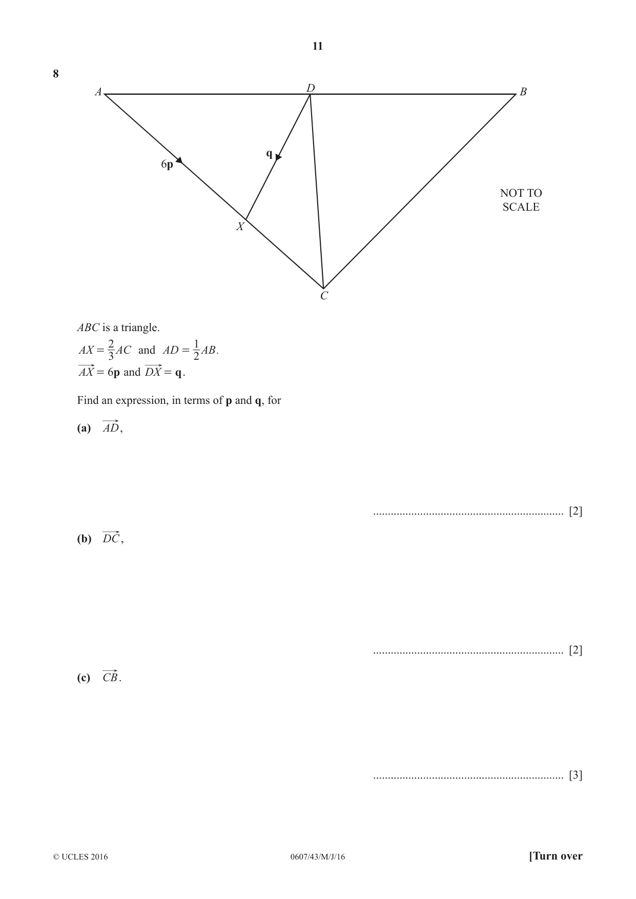 Cambridge IGCSE Mathematics - International 0607 2016 May/June Paper 4 · Variant 3 question paper, page 11 of 20