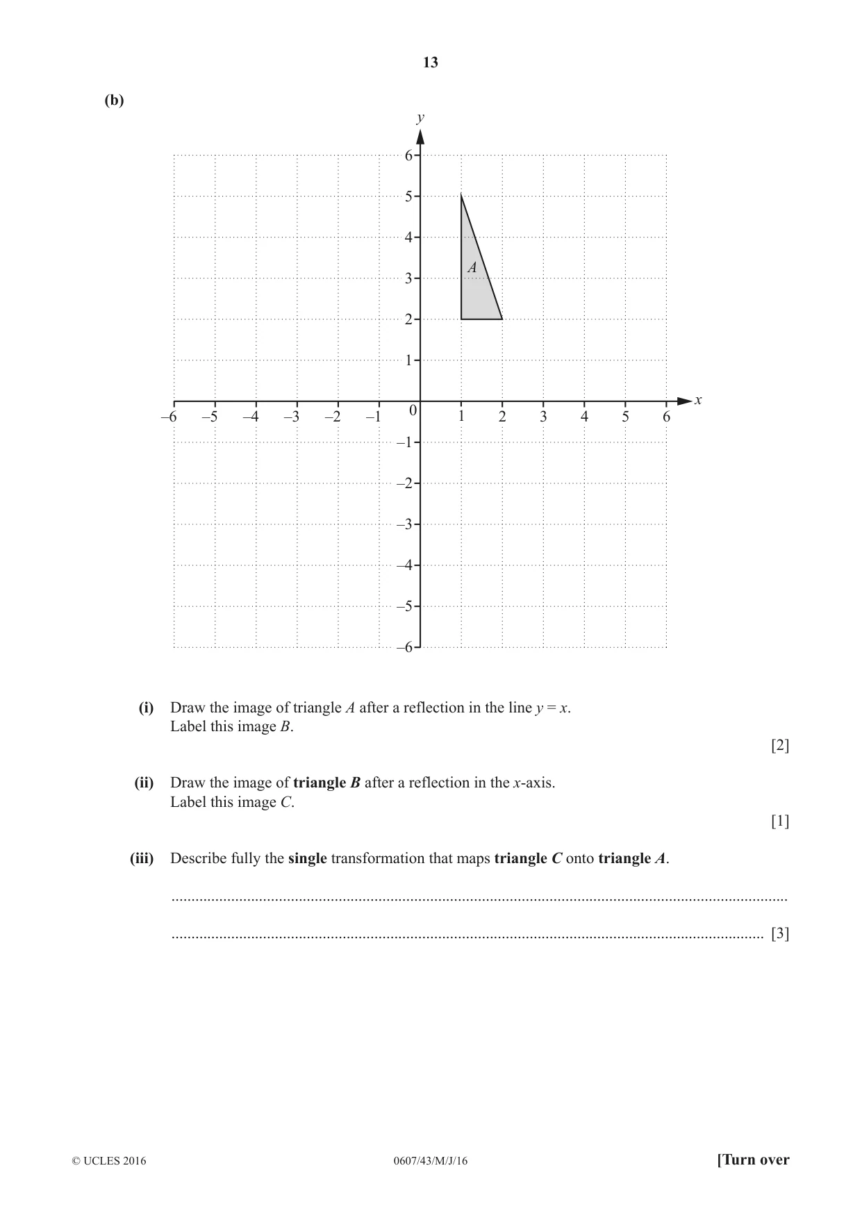 Cambridge IGCSE Mathematics - International 0607 2016 May/June Paper 4 · Variant 3 question paper, page 13 of 20
