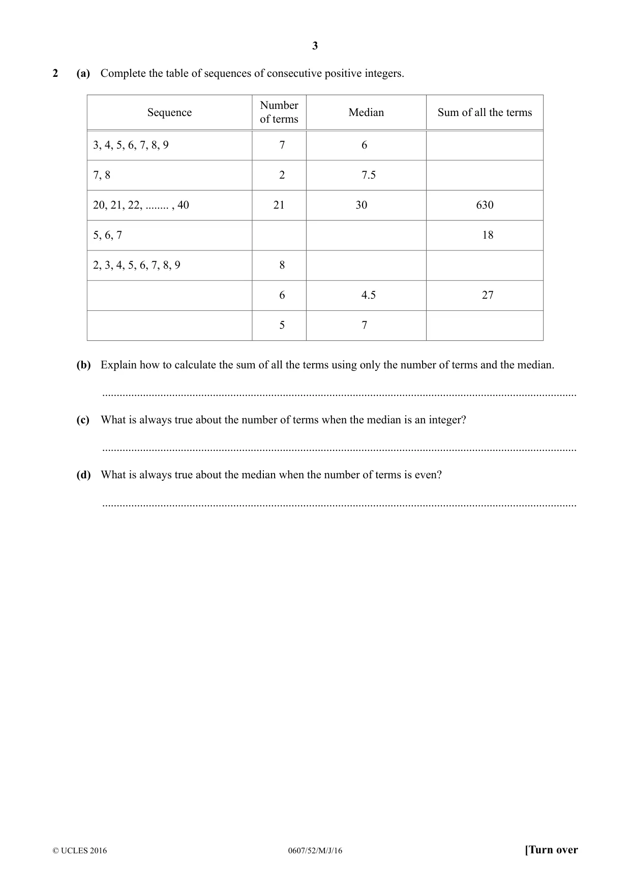Cambridge IGCSE Mathematics - International 0607 2016 May/June Paper 5 · Variant 2 question paper, page 3 of 8