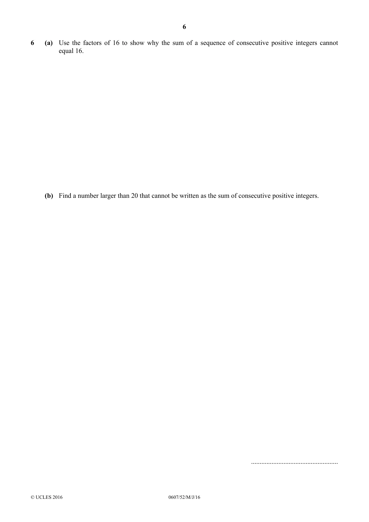 Cambridge IGCSE Mathematics - International 0607 2016 May/June Paper 5 · Variant 2 question paper, page 6 of 8