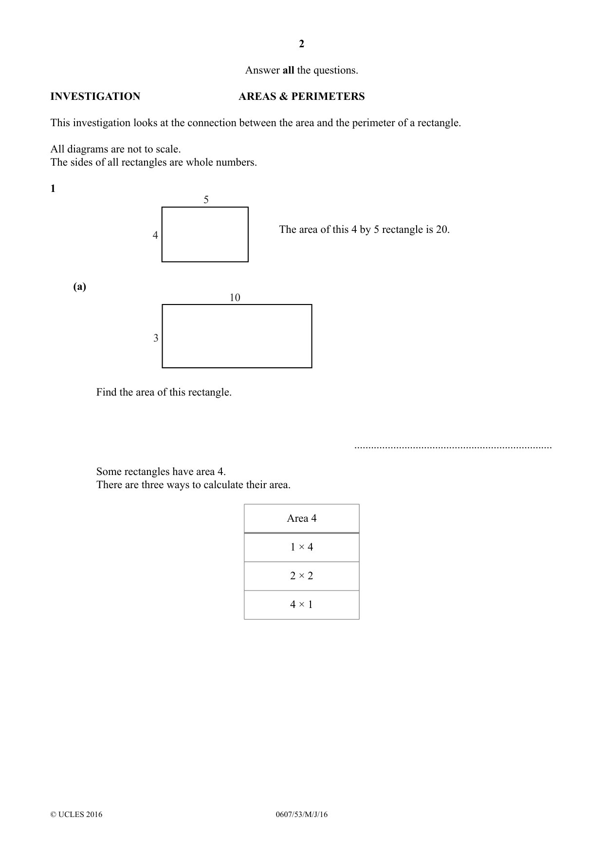 Cambridge IGCSE Mathematics - International 0607 2016 May/June Paper 5 · Variant 3 question paper, page 2 of 8