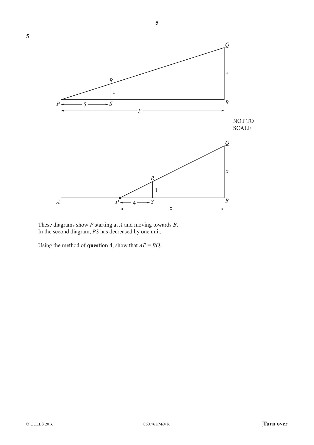 Cambridge IGCSE Mathematics - International 0607 2016 May/June Paper 6 · Variant 1 question paper, page 5 of 12