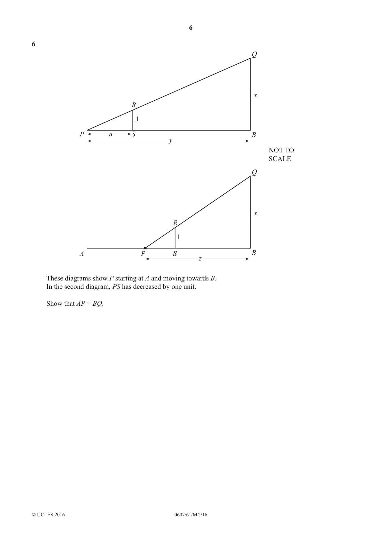 Cambridge IGCSE Mathematics - International 0607 2016 May/June Paper 6 · Variant 1 question paper, page 6 of 12