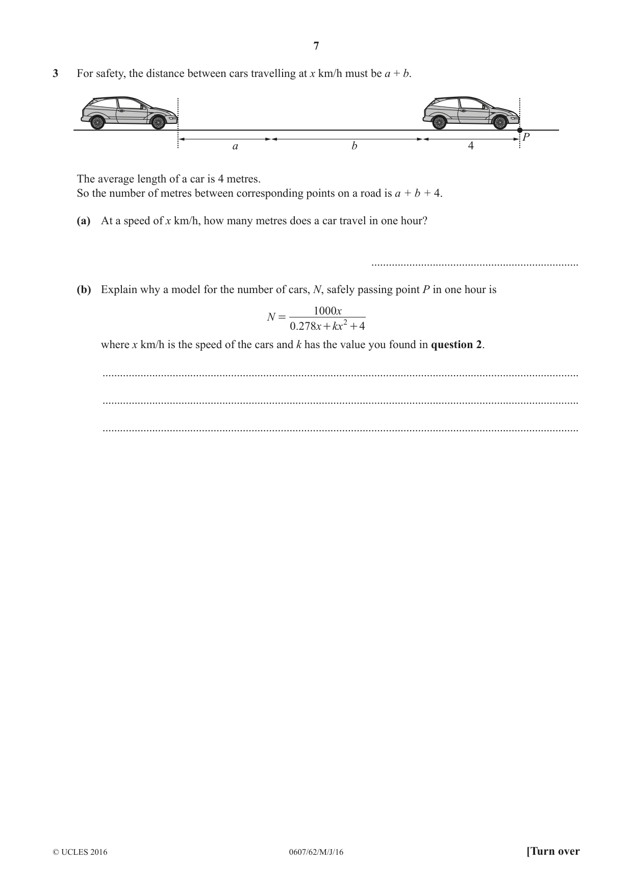 Cambridge IGCSE Mathematics - International 0607 2016 May/June Paper 6 · Variant 2 question paper, page 7 of 12