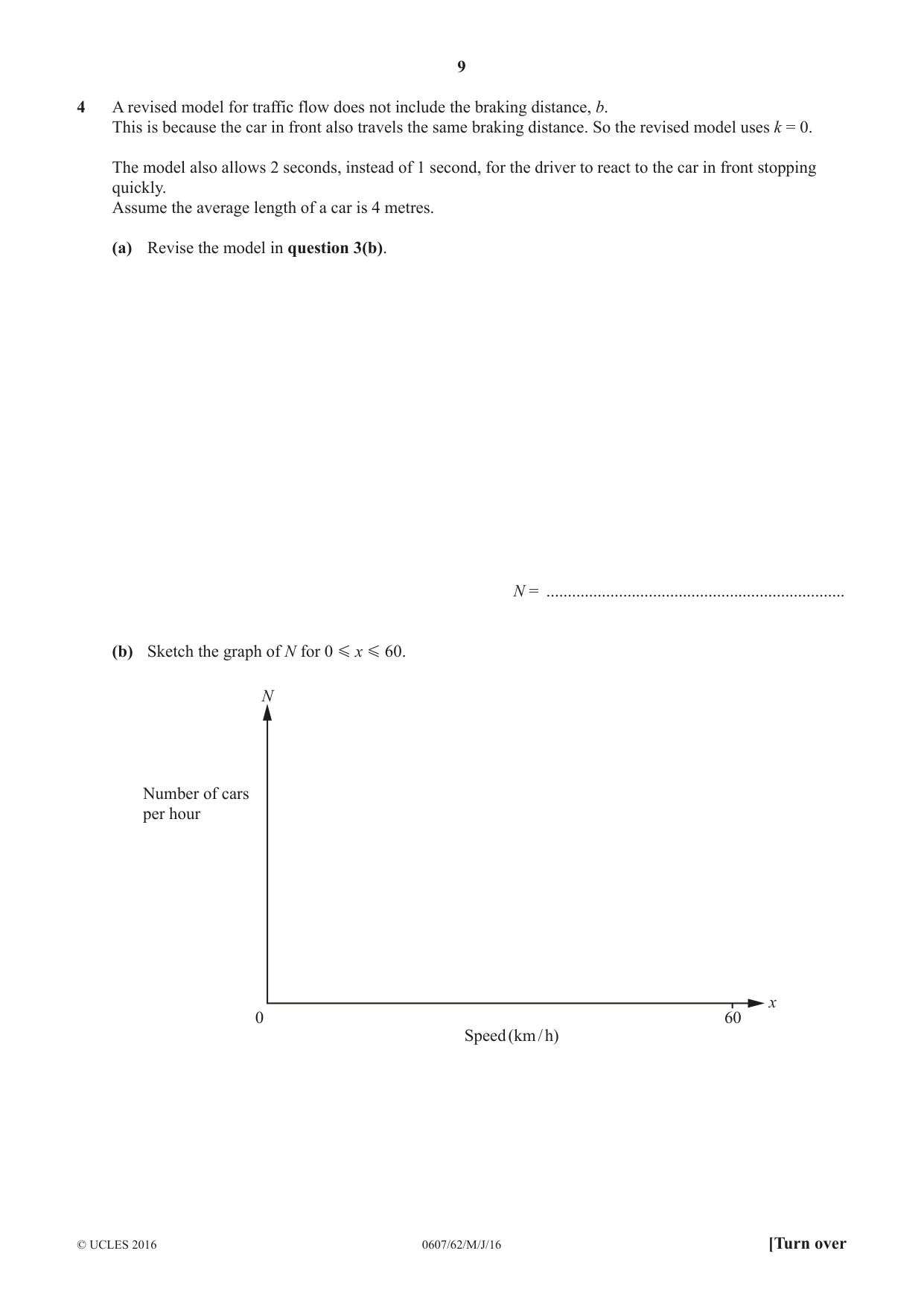 Cambridge IGCSE Mathematics - International 0607 2016 May/June Paper 6 · Variant 2 question paper, page 9 of 12