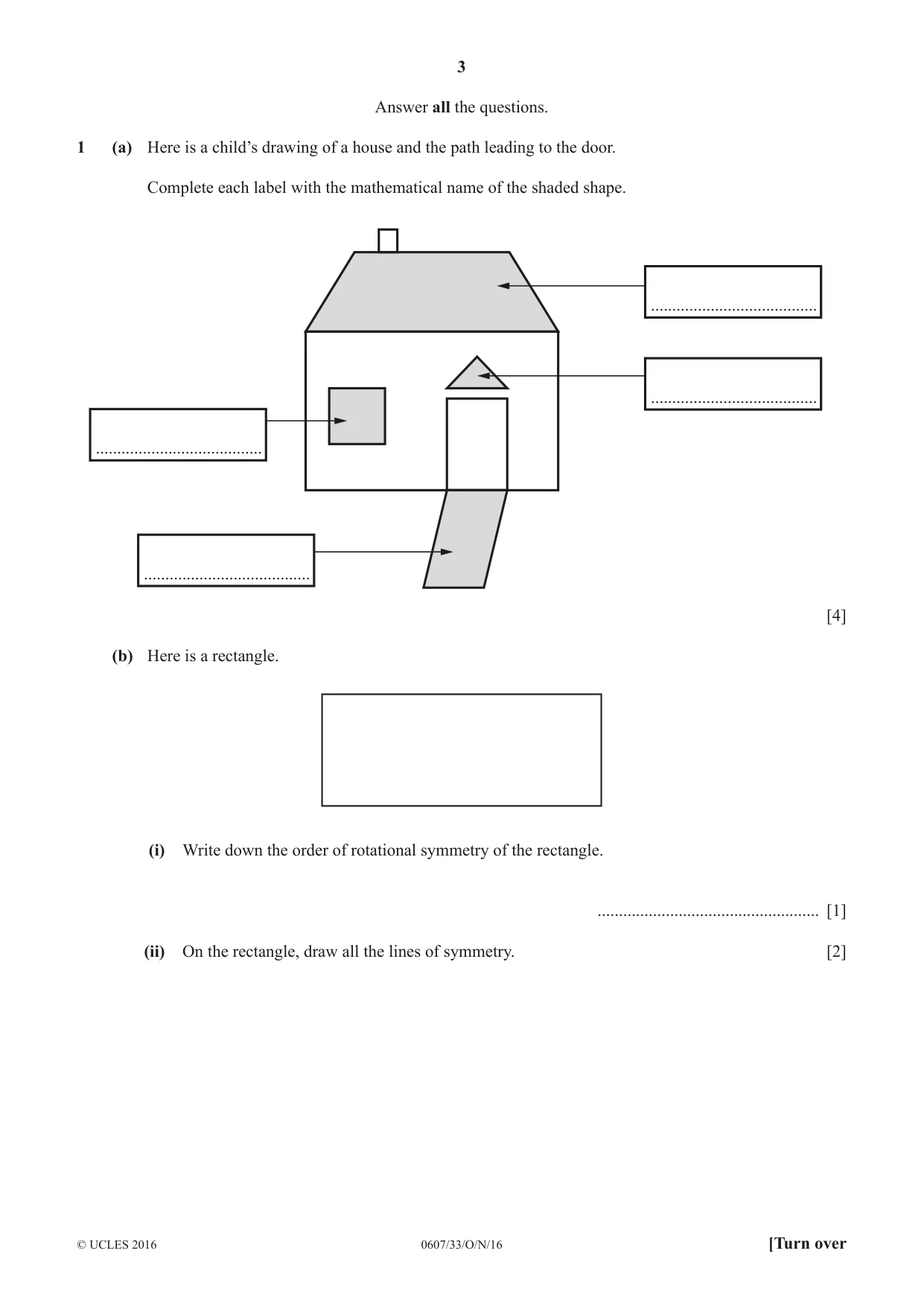 Cambridge IGCSE Mathematics - International 0607 2016 Oct/Nov Paper 3 · Variant 3 question paper, page 3 of 20