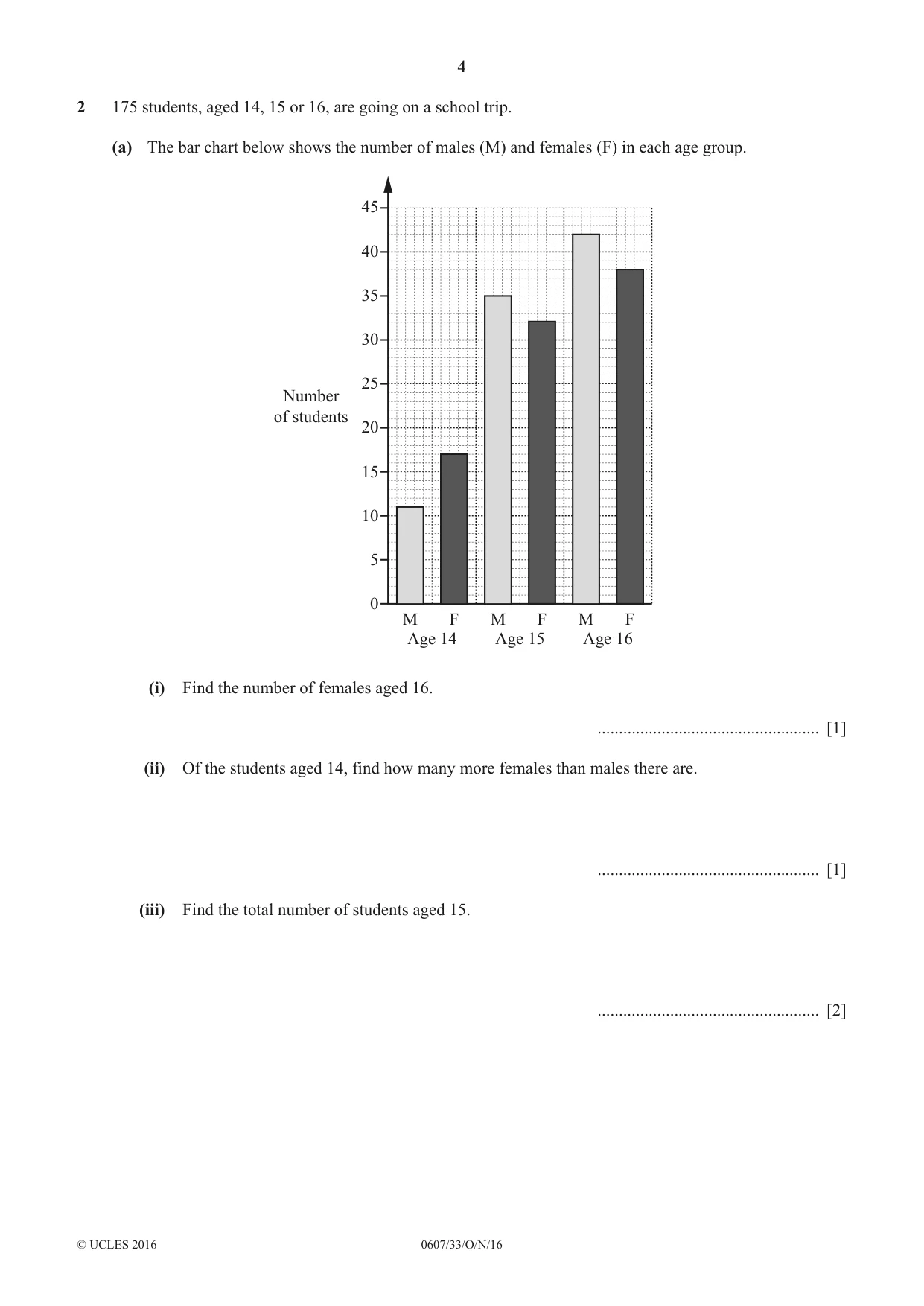 Cambridge IGCSE Mathematics - International 0607 2016 Oct/Nov Paper 3 · Variant 3 question paper, page 4 of 20