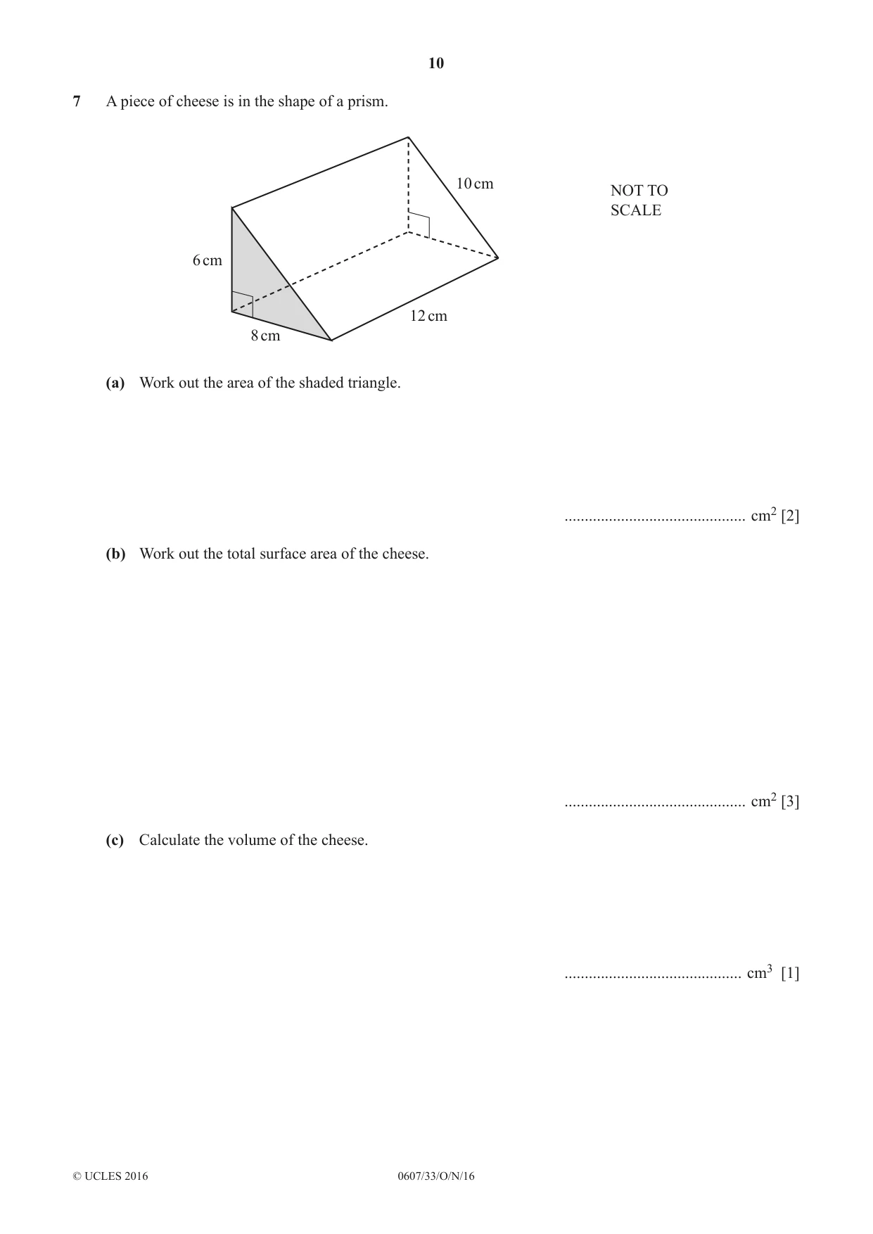 Cambridge IGCSE Mathematics - International 0607 2016 Oct/Nov Paper 3 · Variant 3 question paper, page 10 of 20