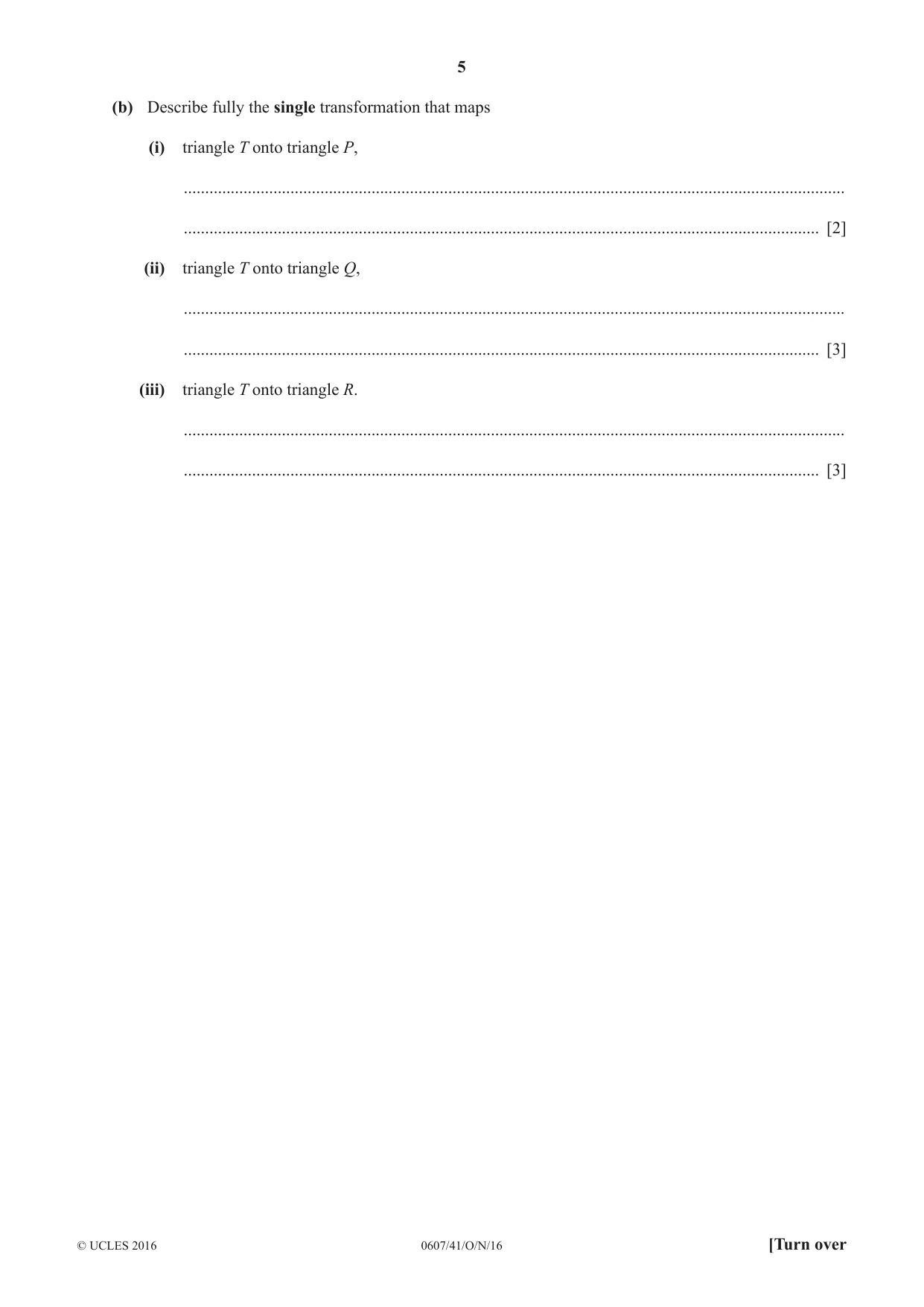 Cambridge IGCSE Mathematics - International 0607 2016 Oct/Nov Paper 4 · Variant 1 question paper, page 5 of 20