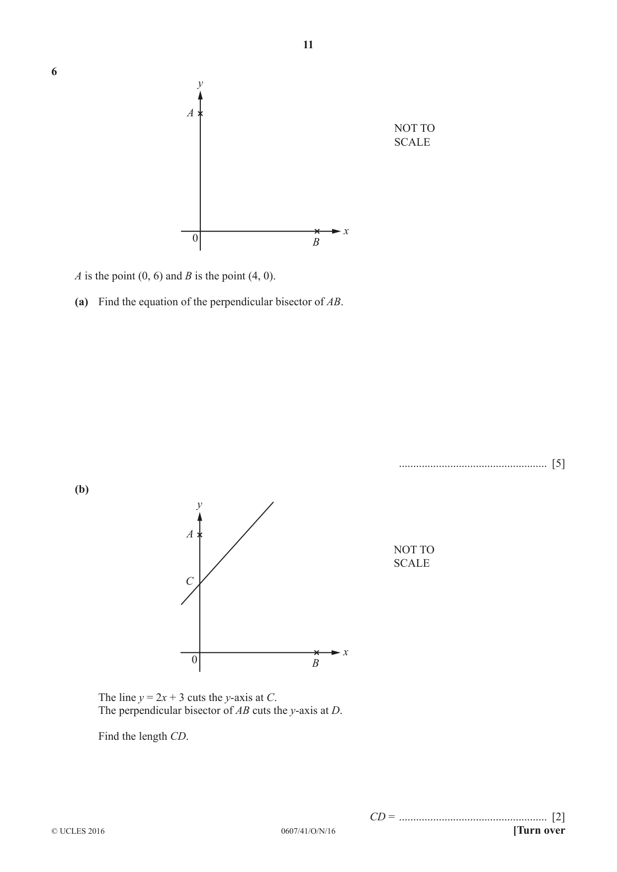 Cambridge IGCSE Mathematics - International 0607 2016 Oct/Nov Paper 4 · Variant 1 question paper, page 11 of 20