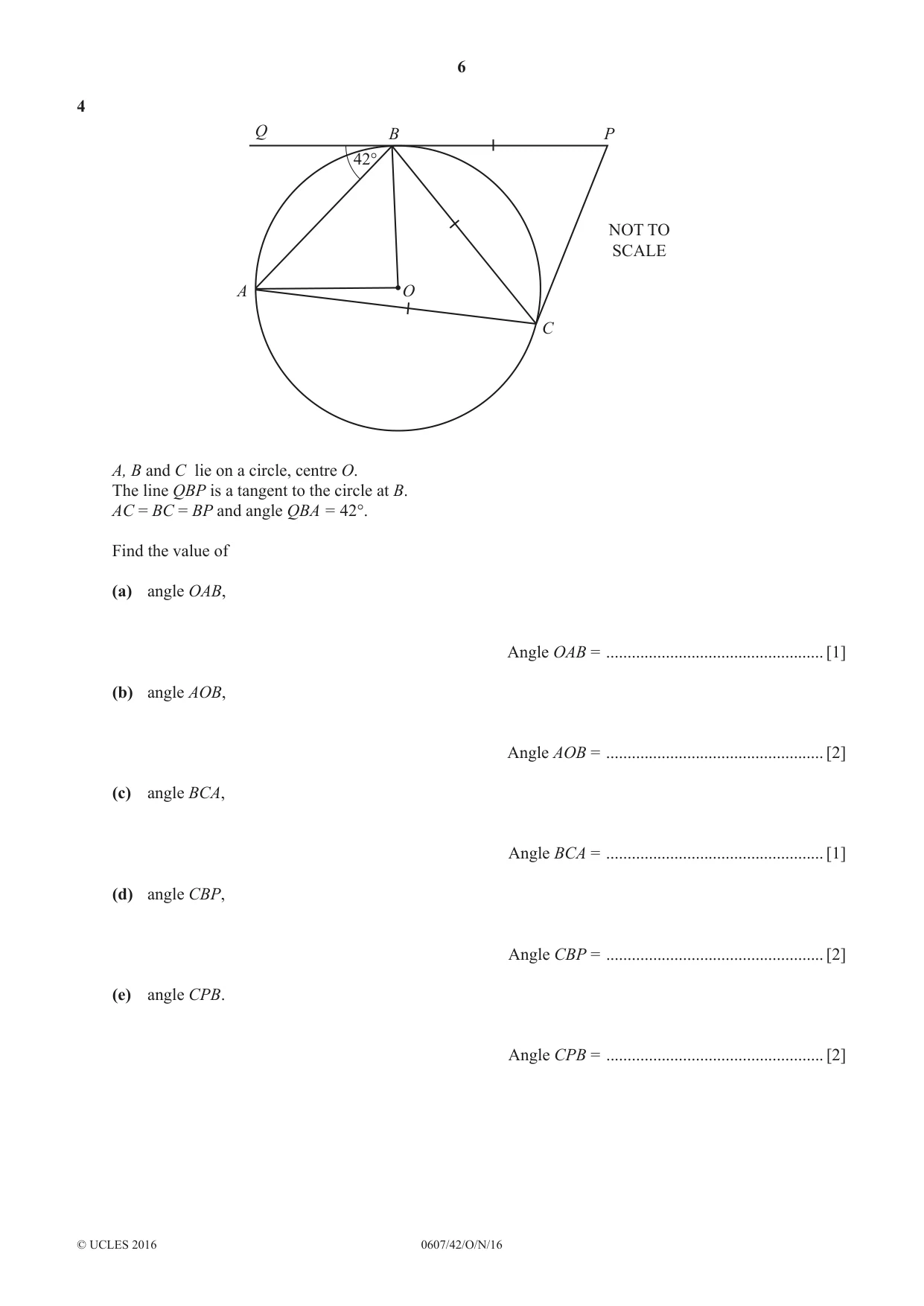 Cambridge IGCSE Mathematics - International 0607 2016 Oct/Nov Paper 4 · Variant 2 question paper, page 6 of 16